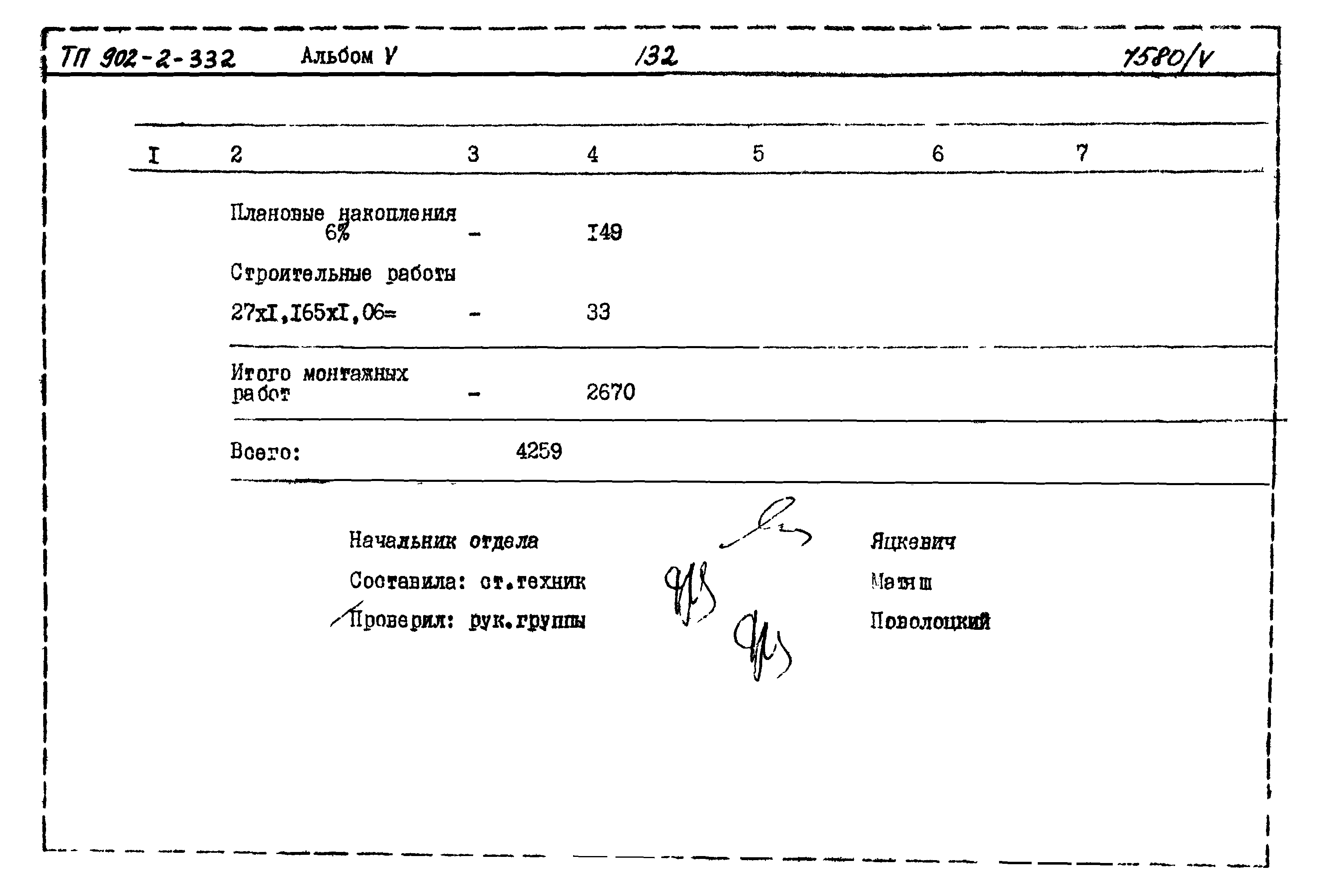Типовой проект 902-2-332