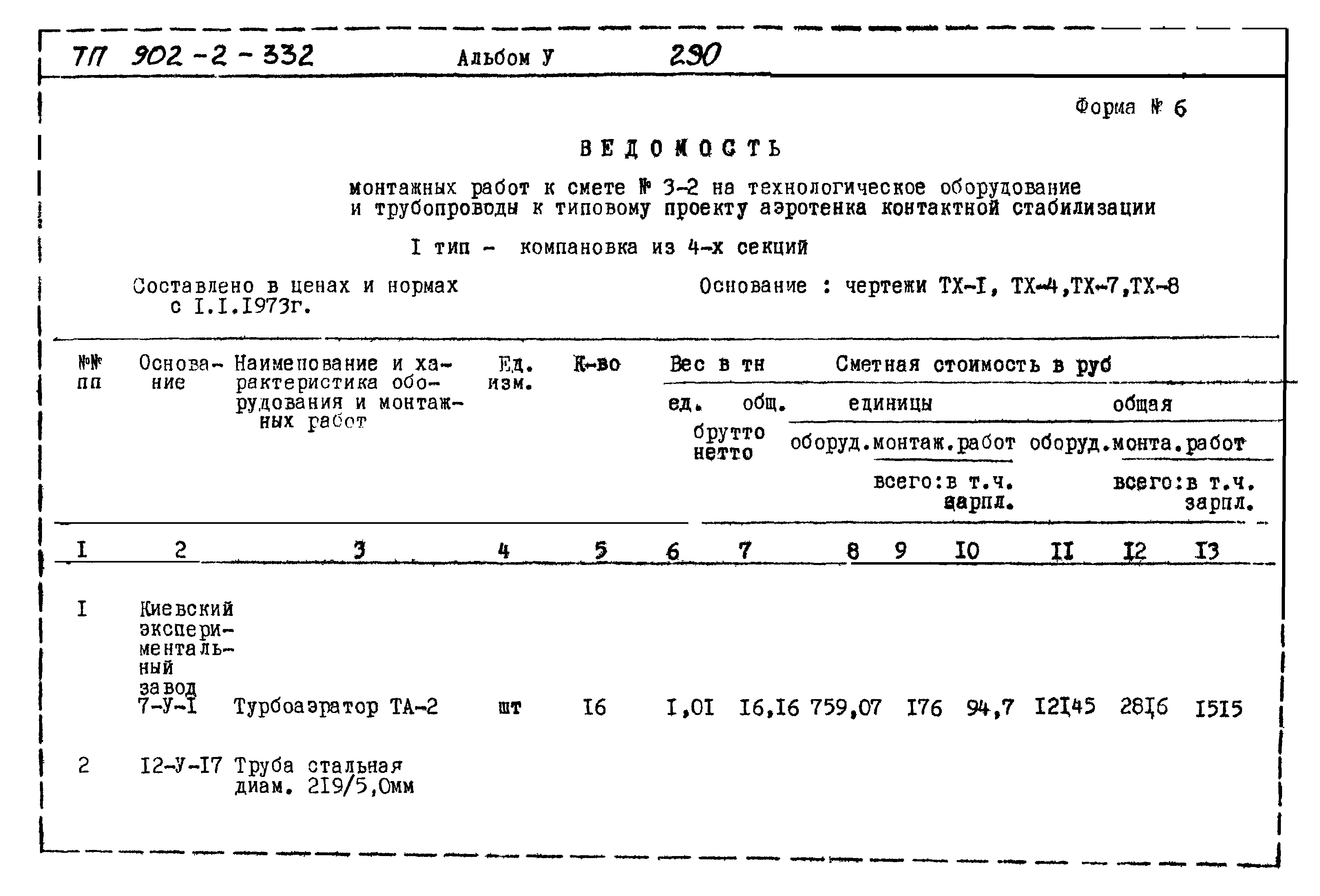 Типовой проект 902-2-332