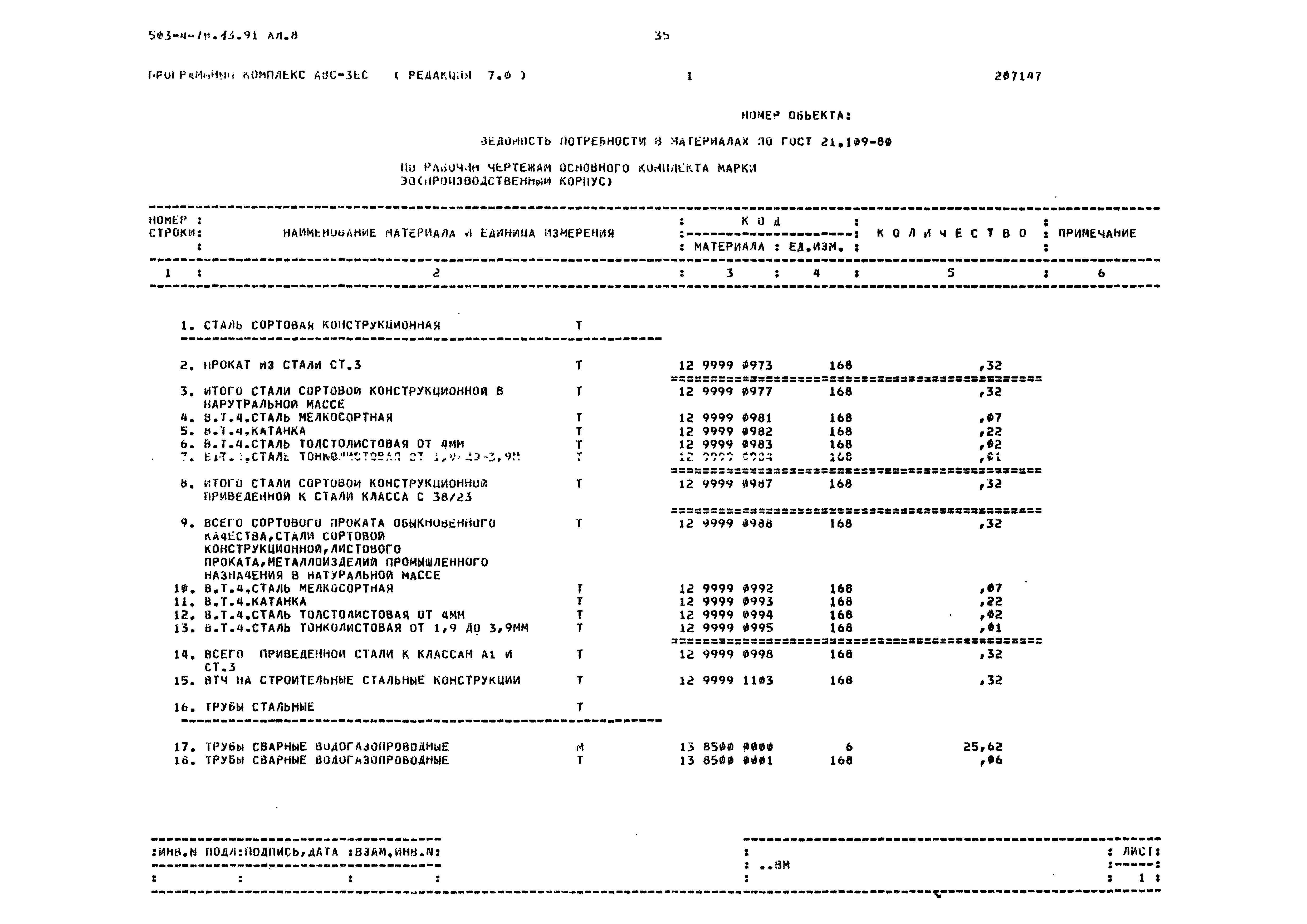 Типовой проект 503-4-70.13.91