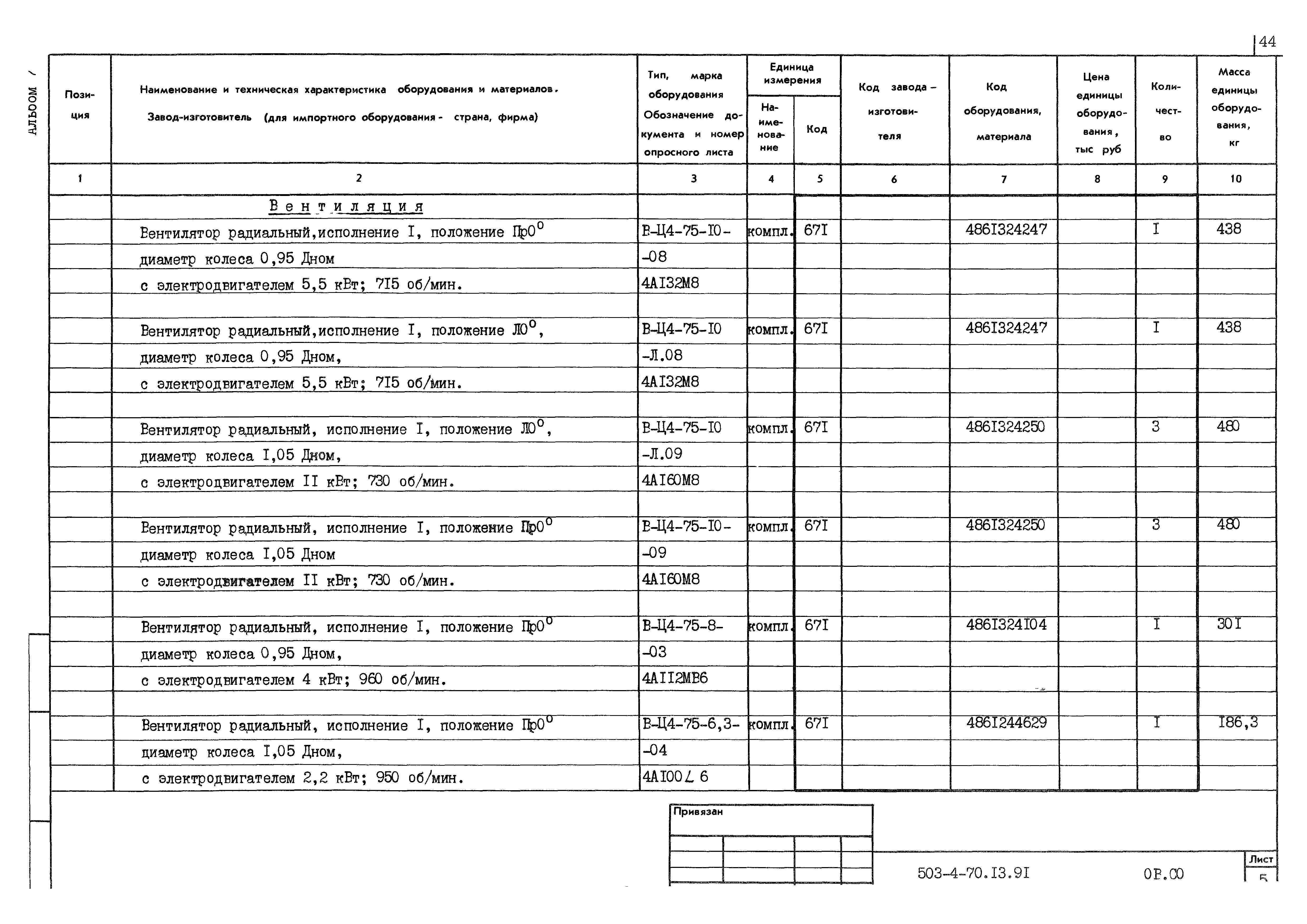 Типовой проект 503-4-70.13.91