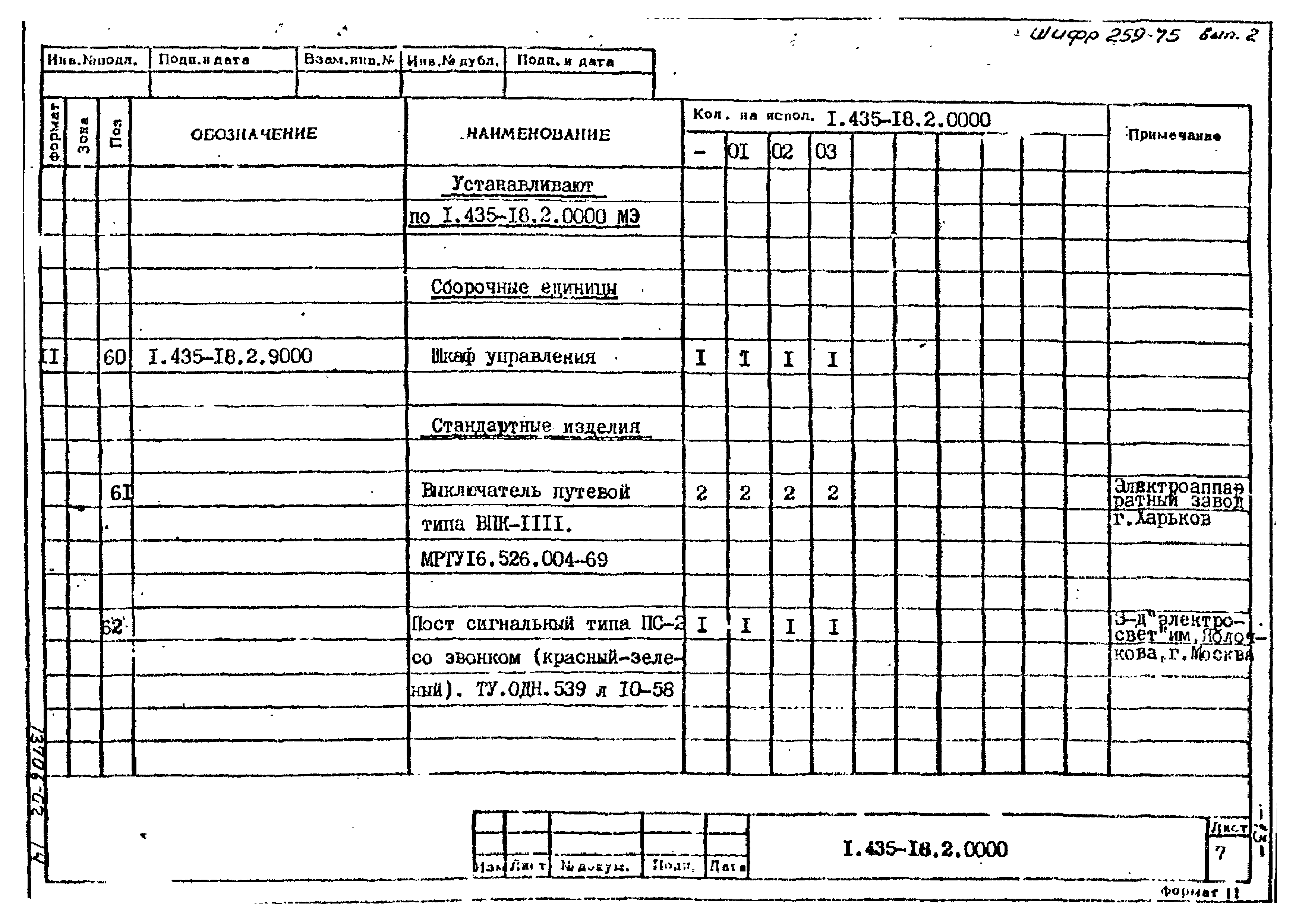 Шифр 259-75