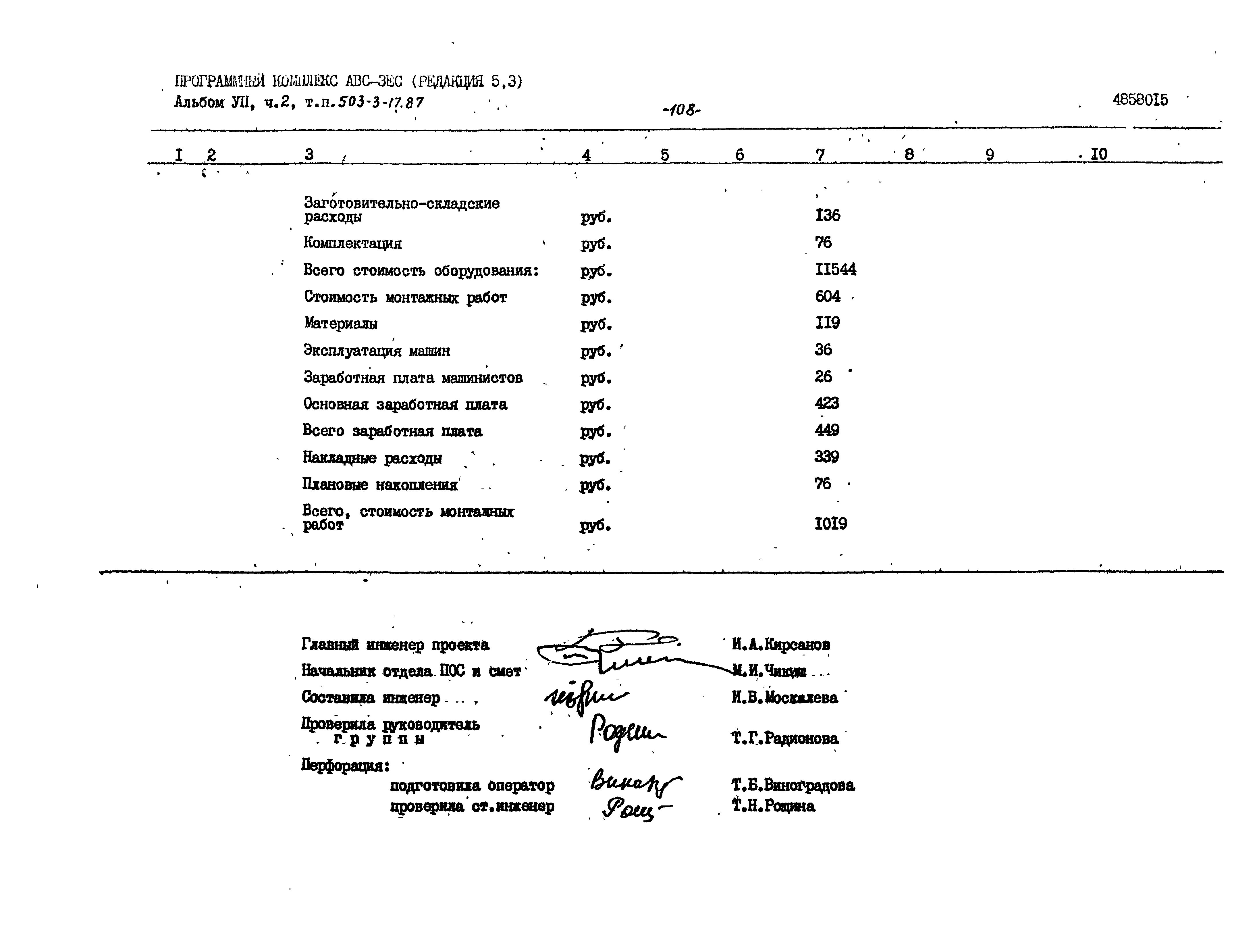 Типовой проект 503-3-17.87