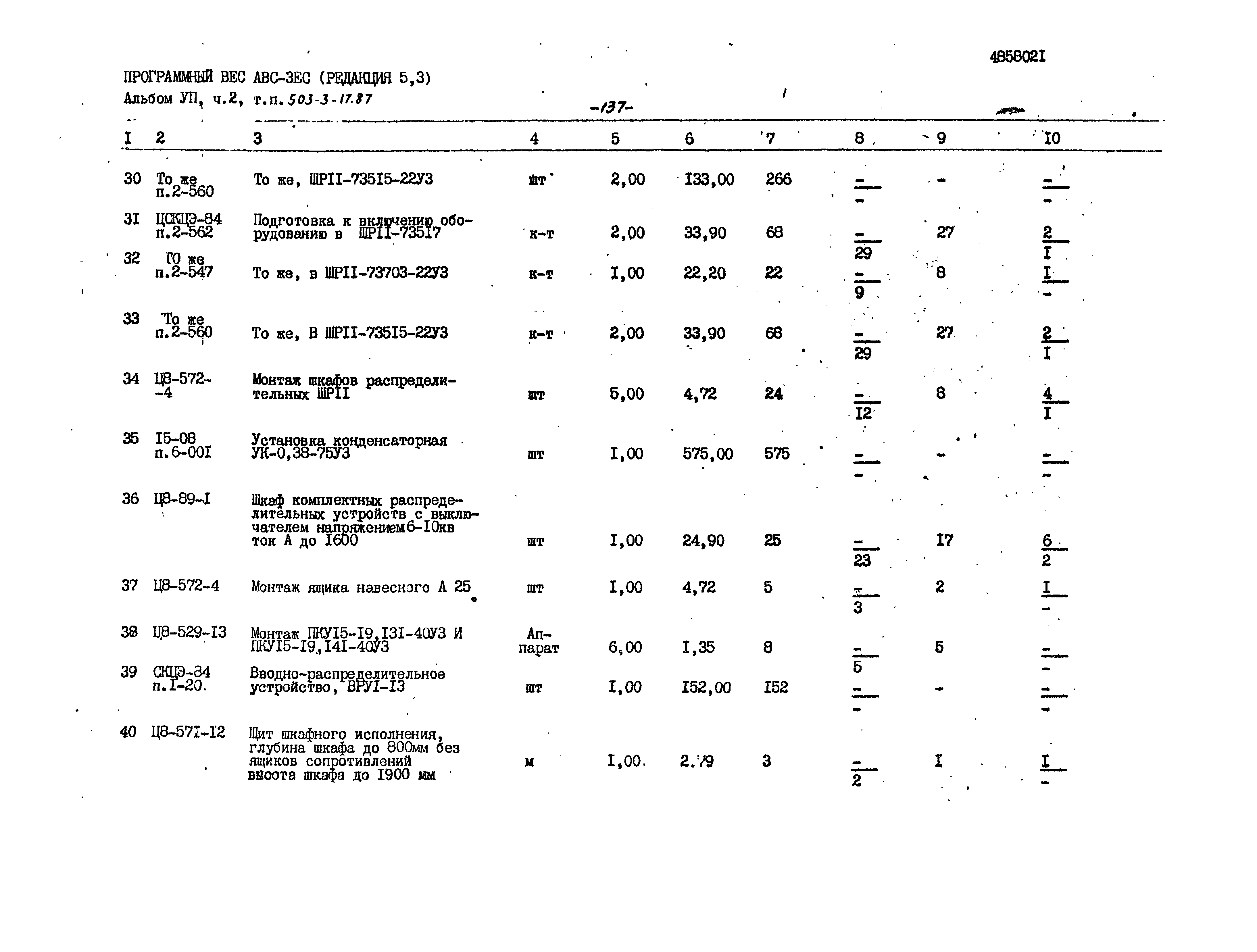 Типовой проект 503-3-17.87