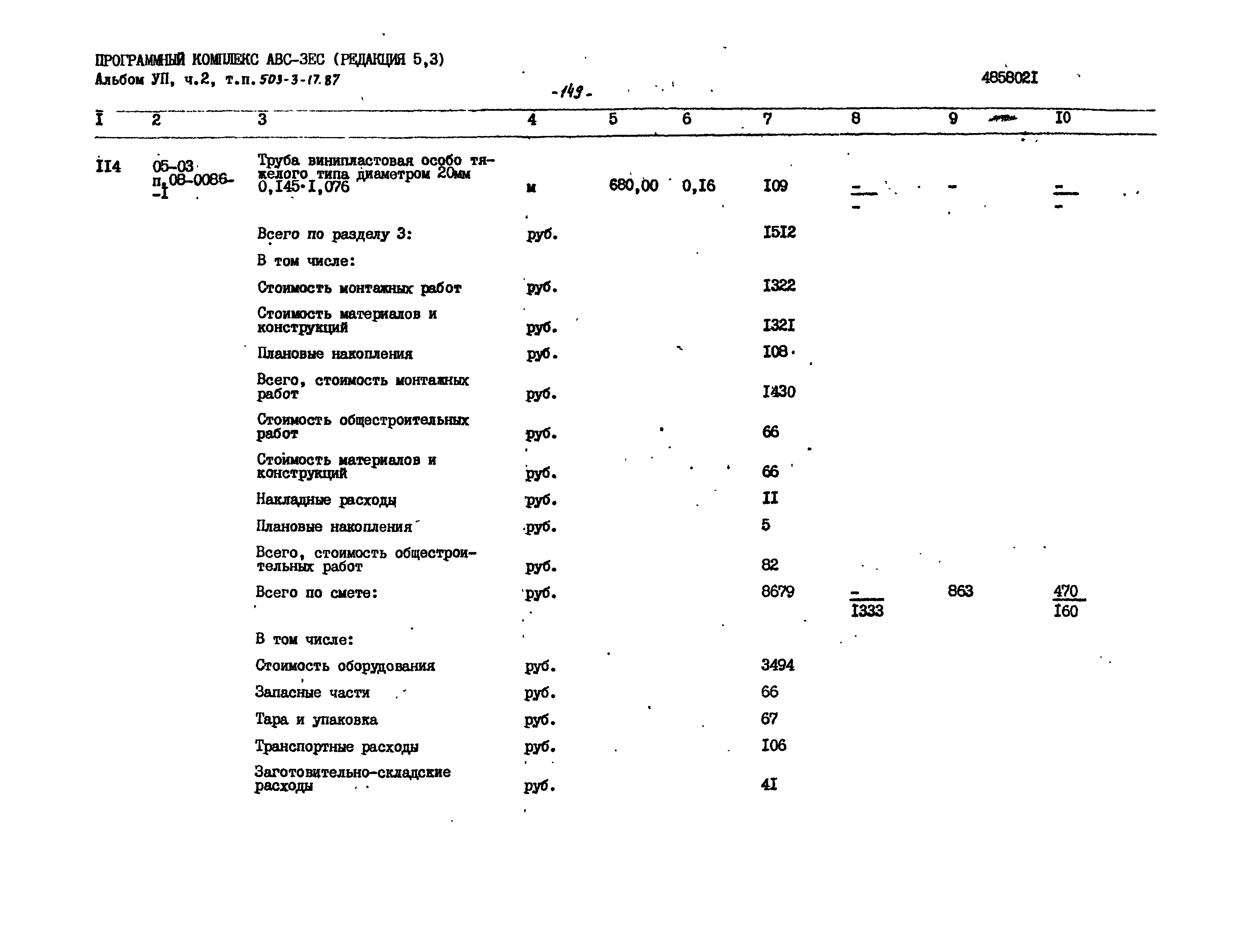 Типовой проект 503-3-17.87