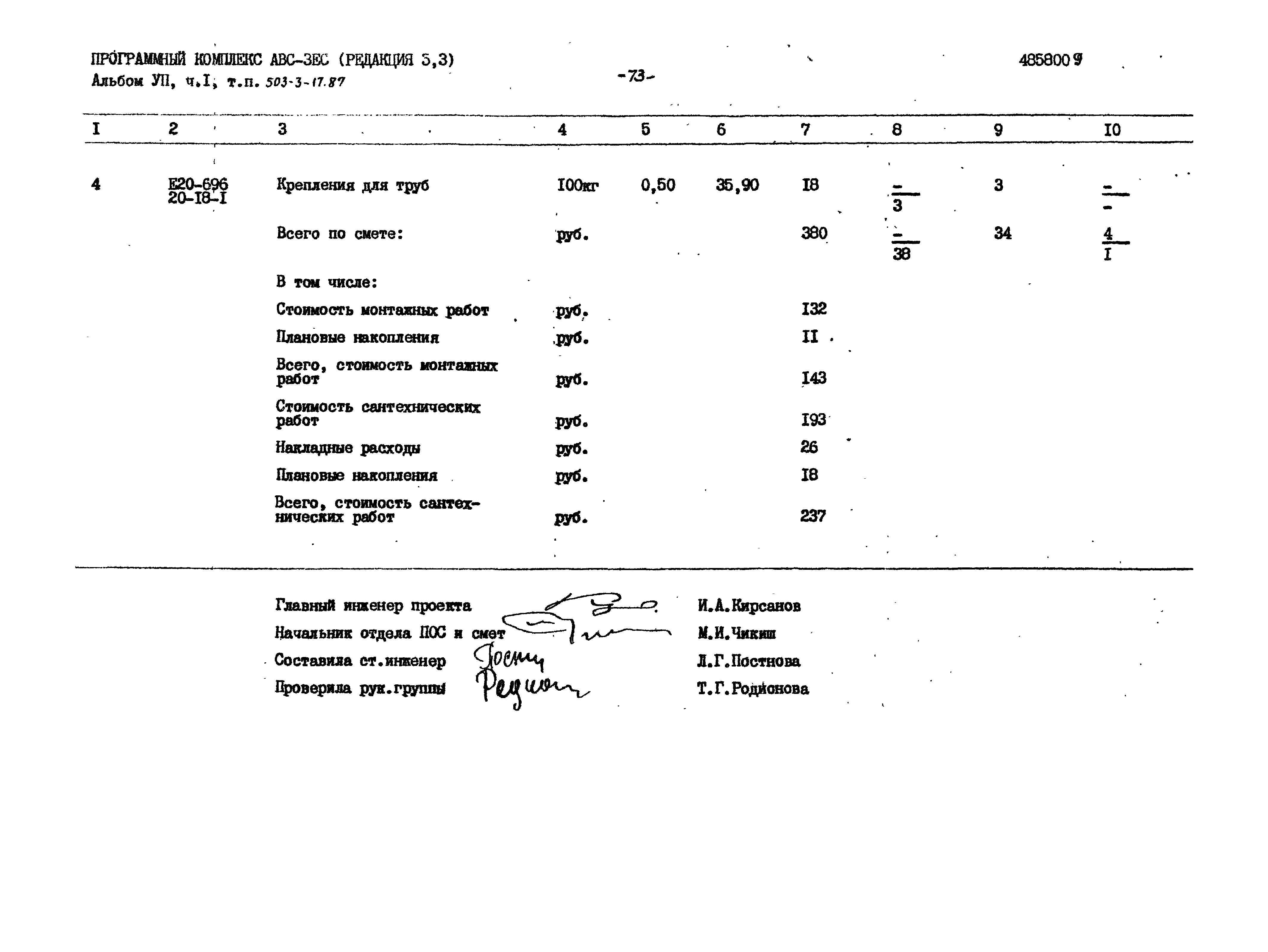 Типовой проект 503-3-17.87