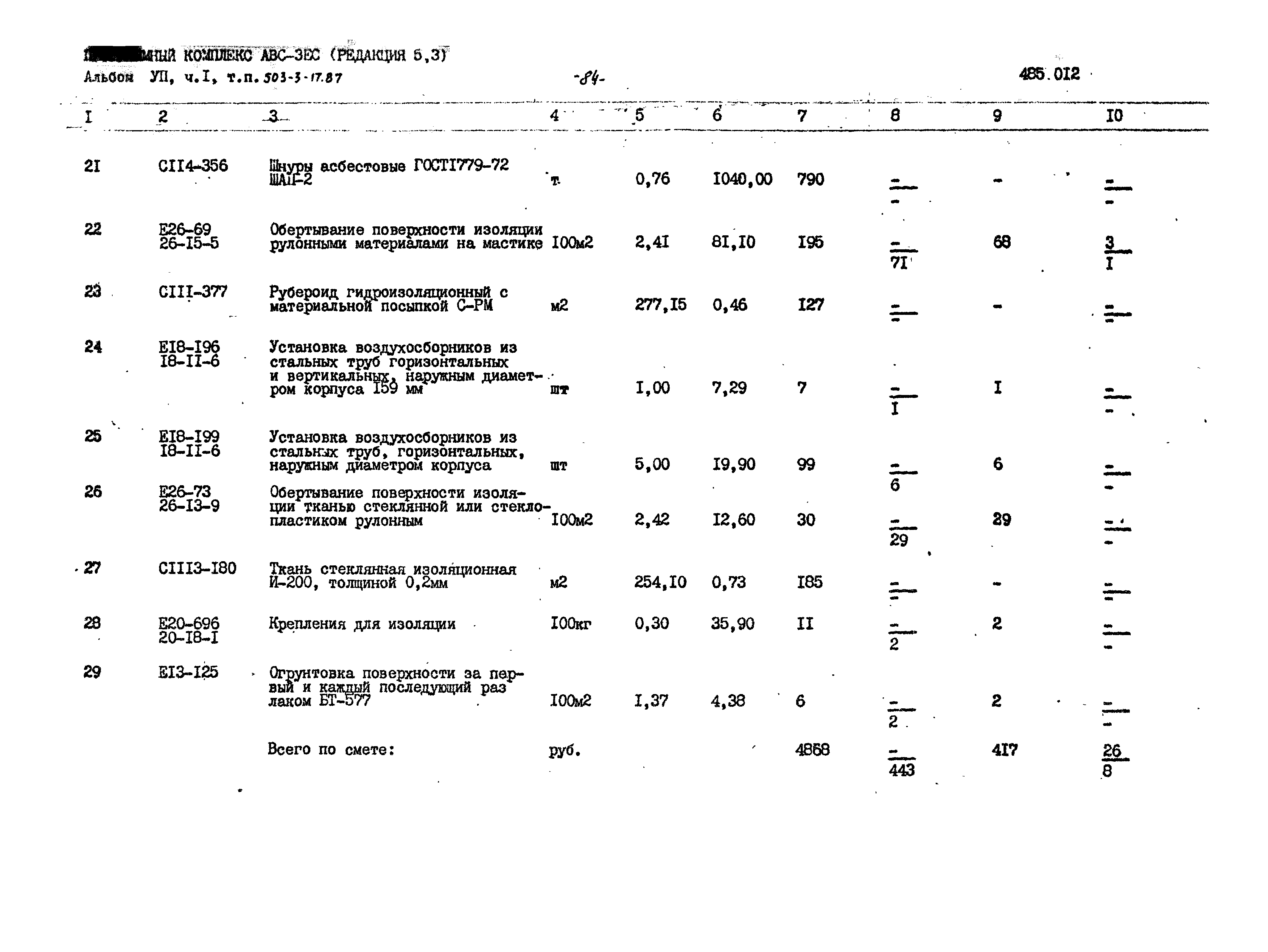 Типовой проект 503-3-17.87