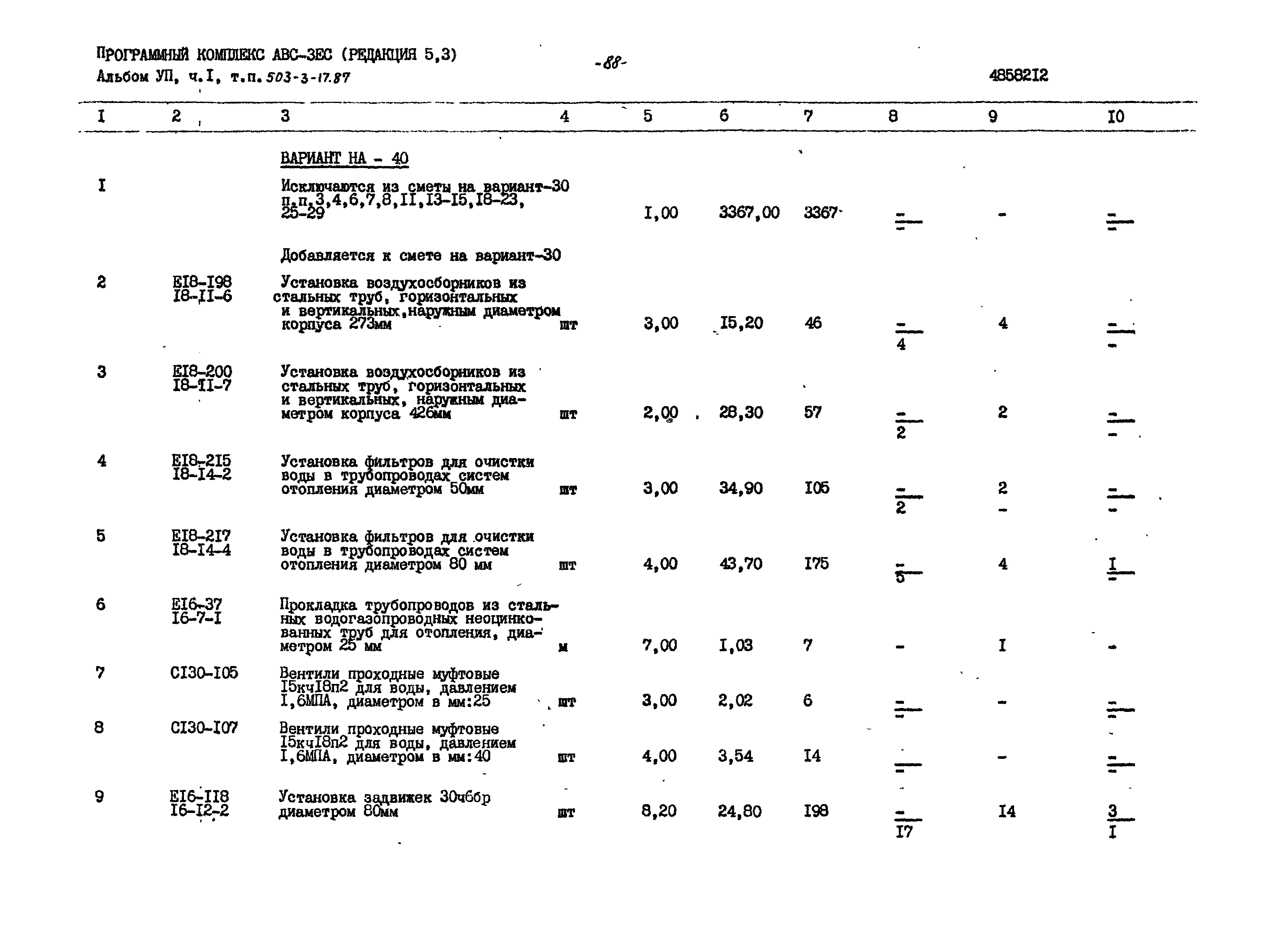 Типовой проект 503-3-17.87