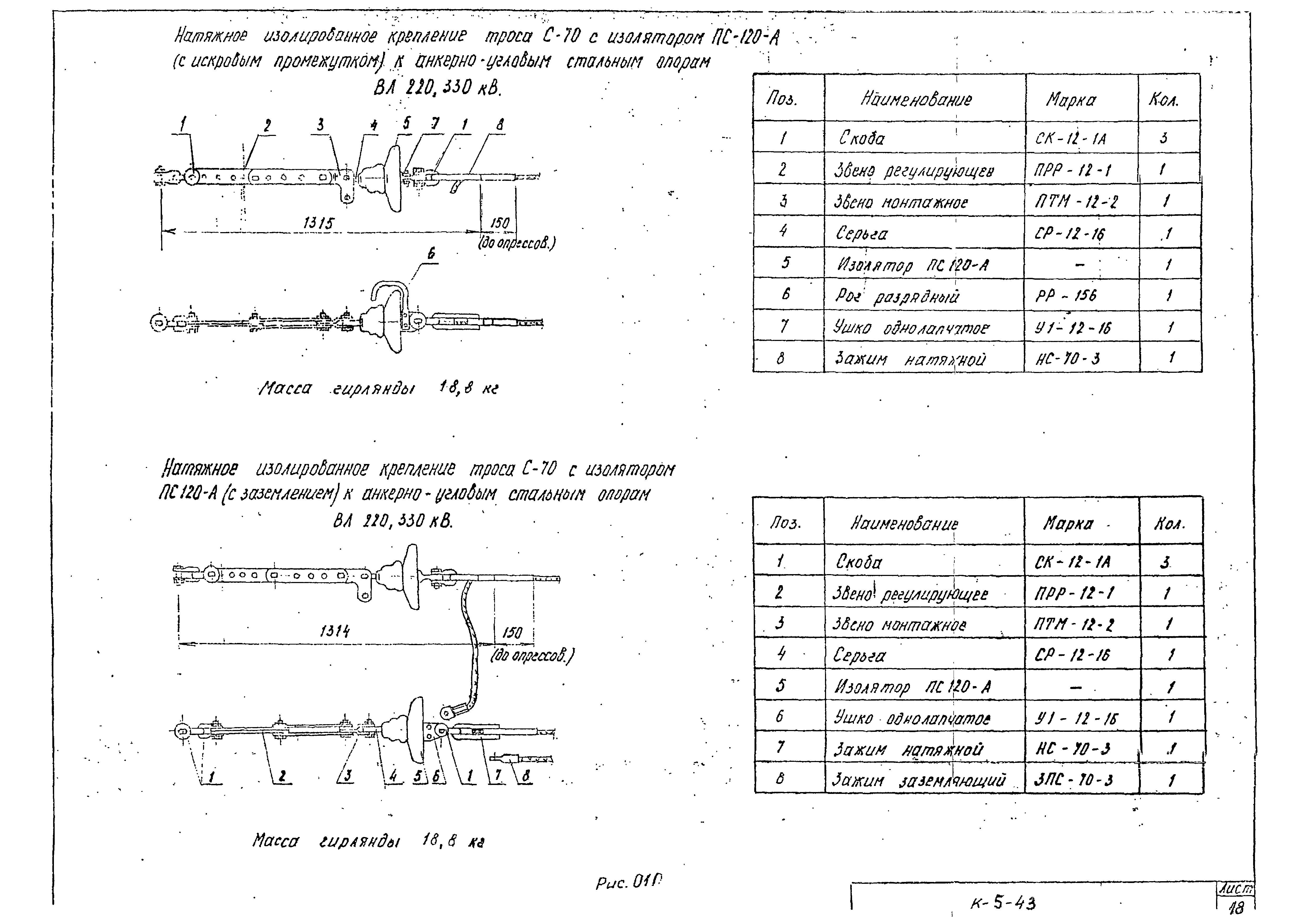 Технологическая карта К-5-43