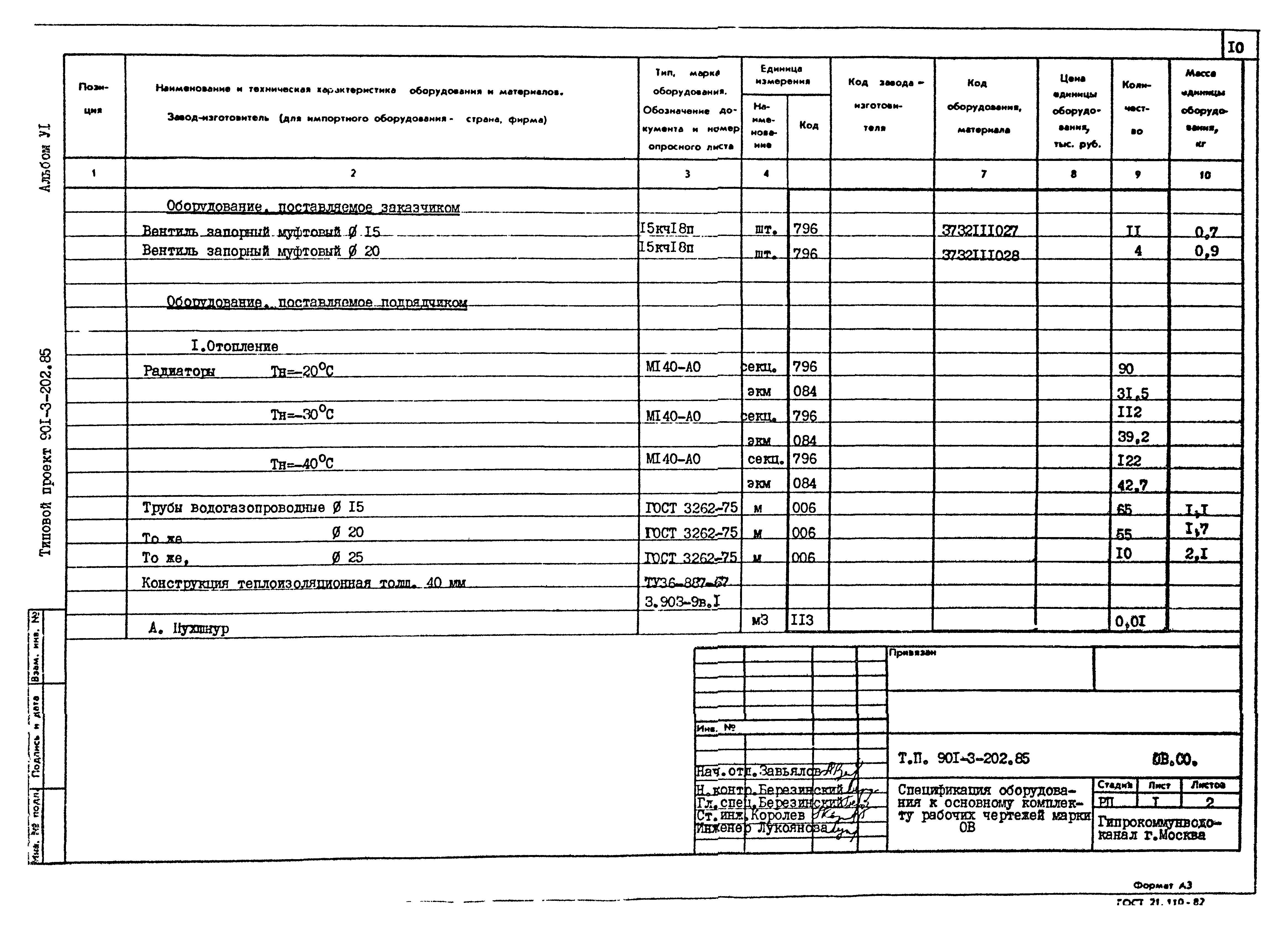 Типовой проект 901-3-202.85