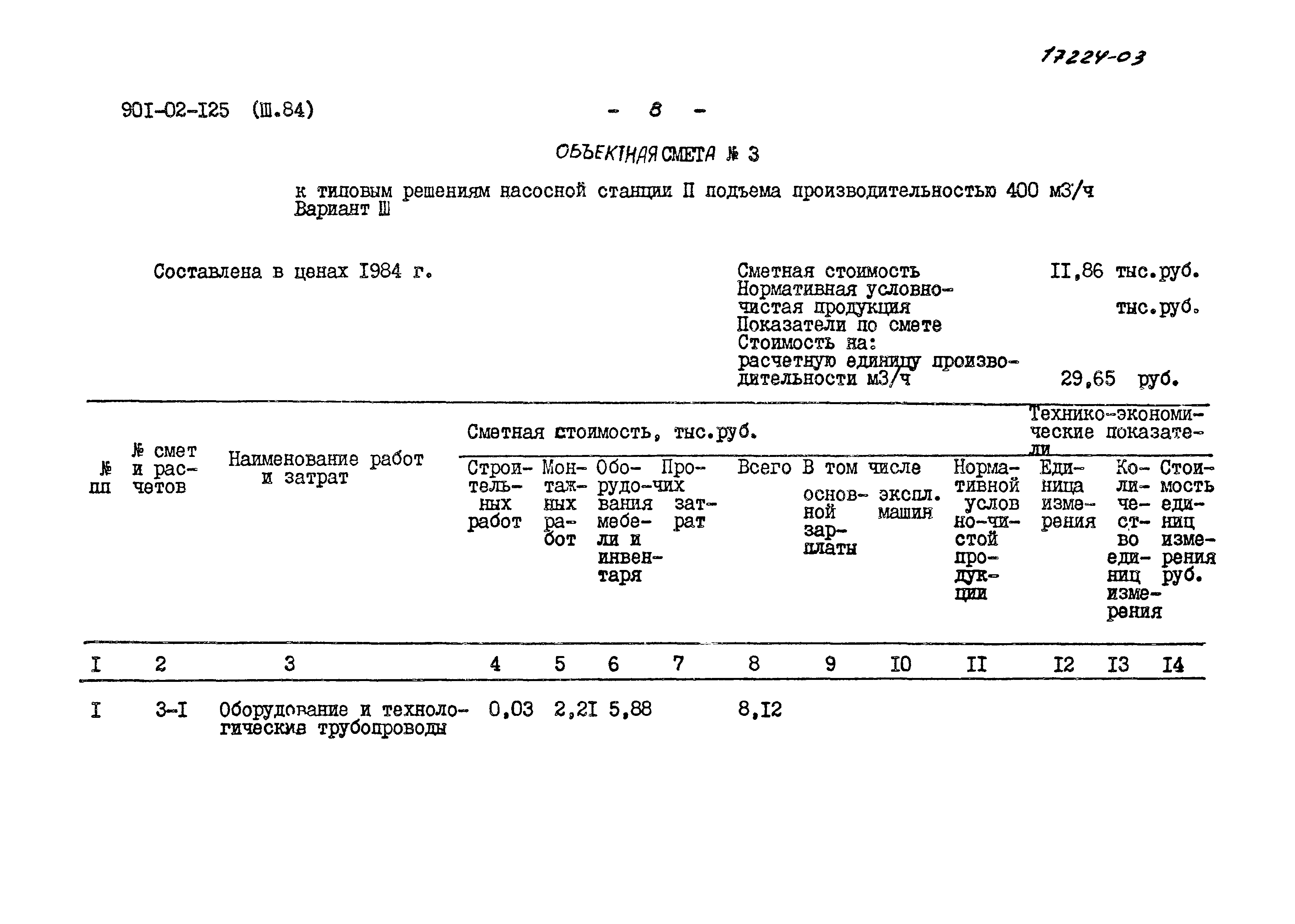 Типовые проектные решения 901-02-125