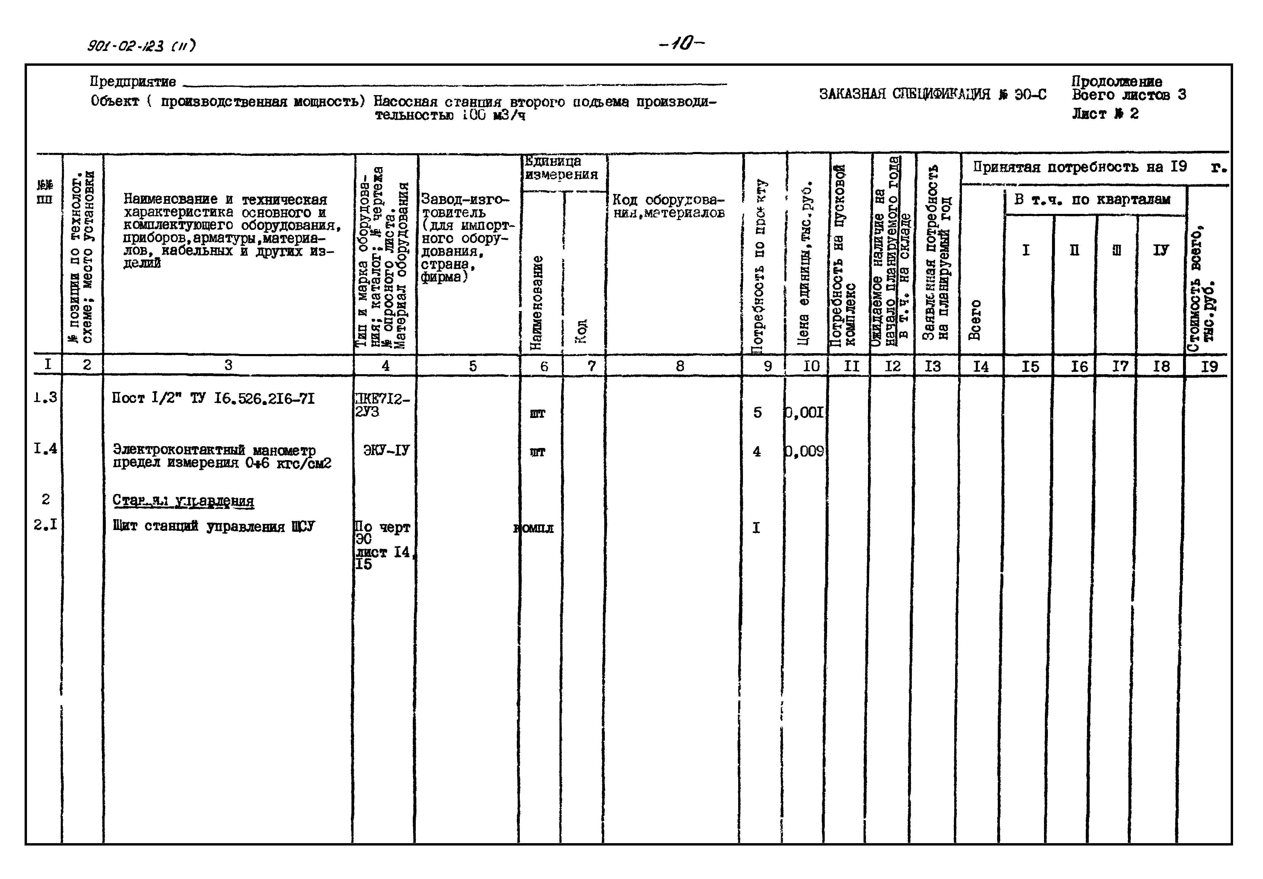 Типовые проектные решения 901-02-123