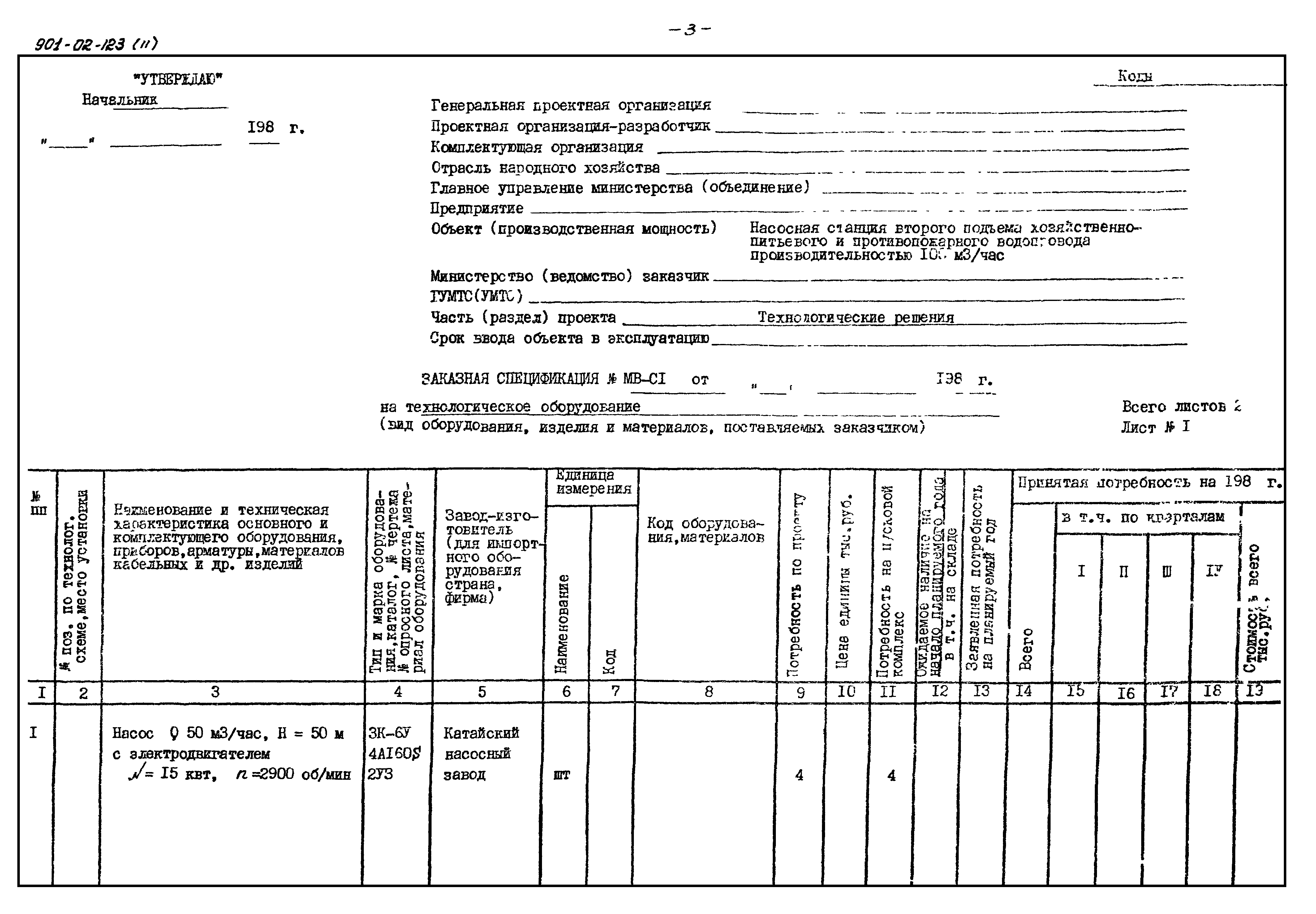 Типовые проектные решения 901-02-123