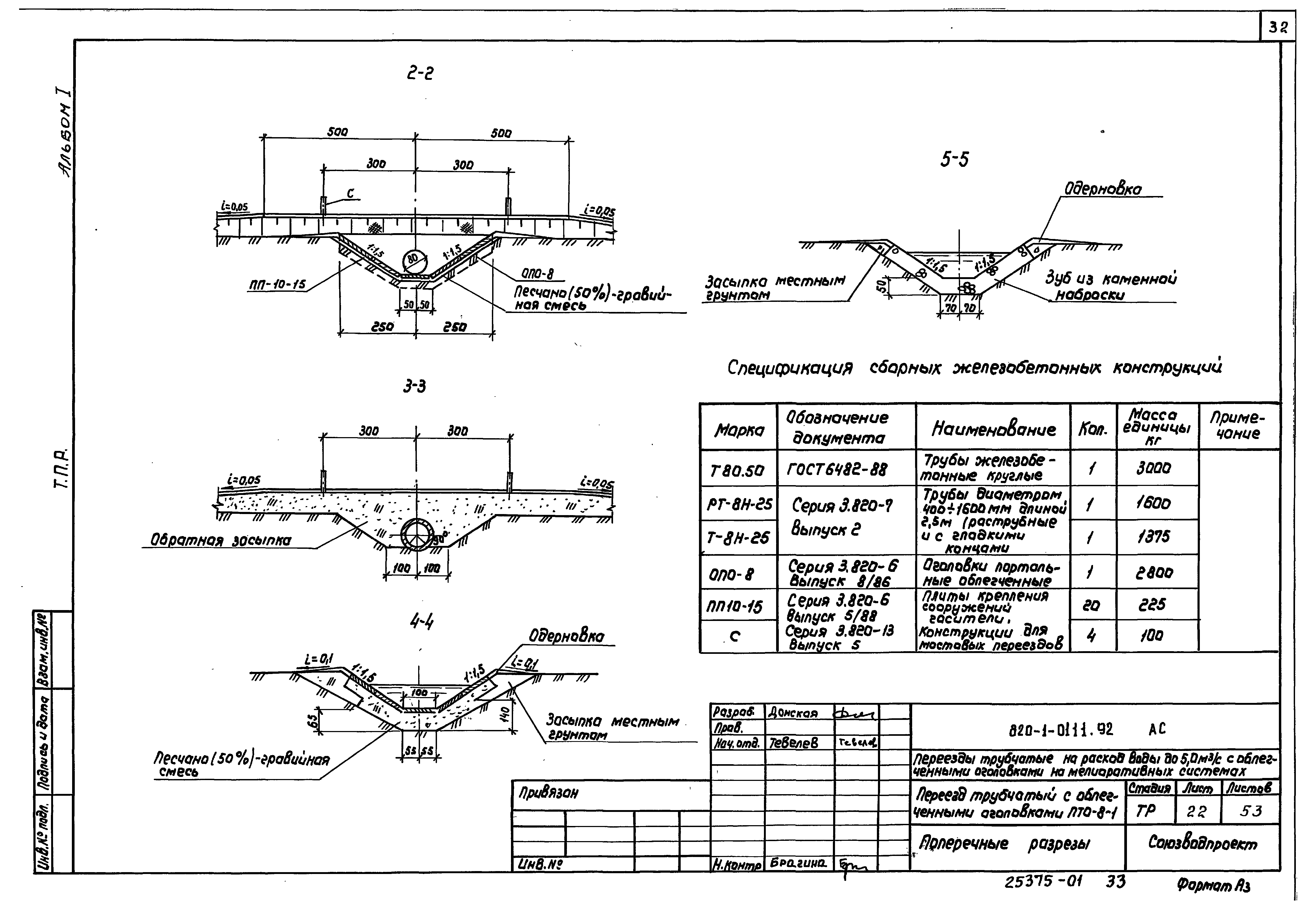 Типовые проектные решения 820-1-0111.92