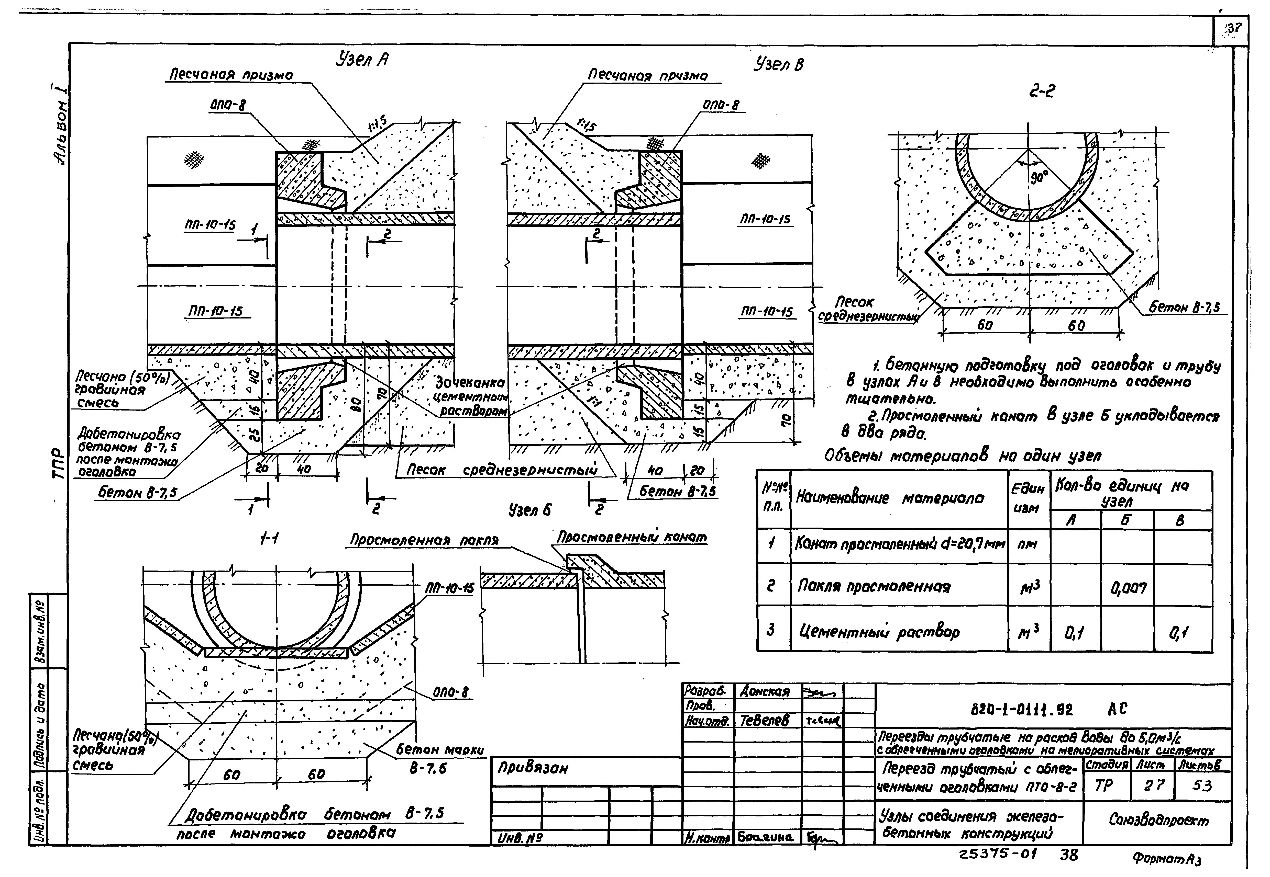 Типовые проектные решения 820-1-0111.92