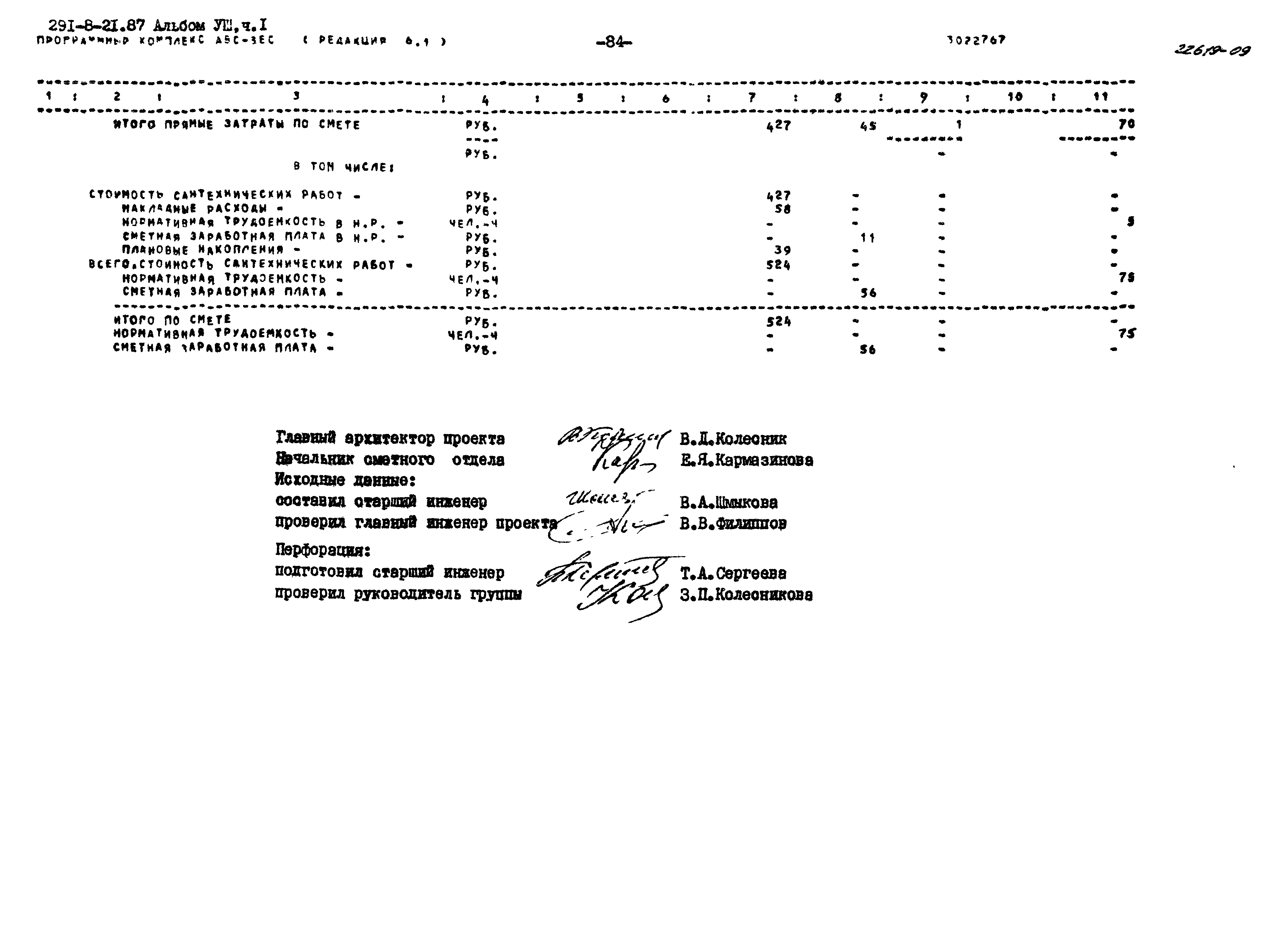 Типовой проект 291-8-21.87