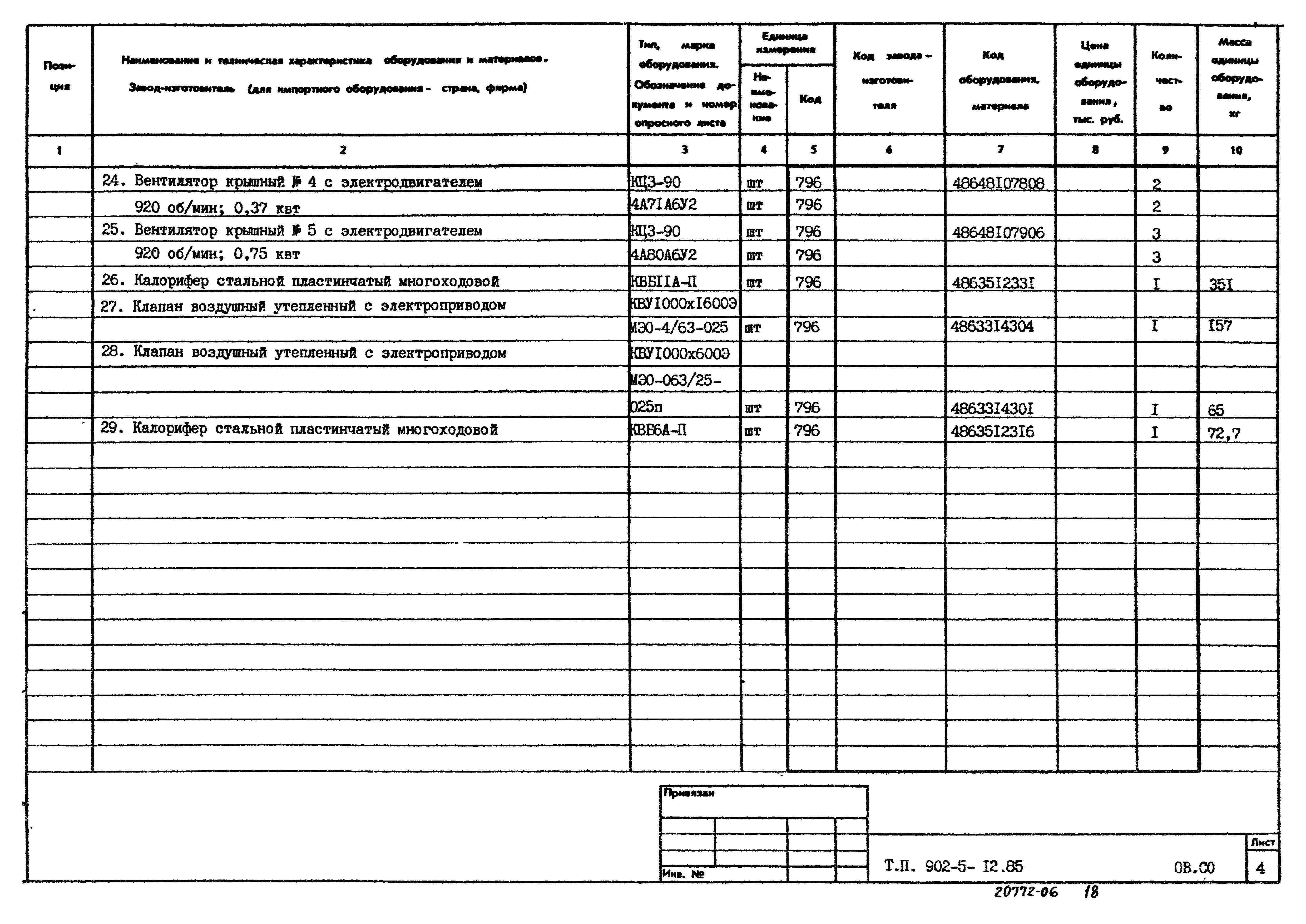 Типовой проект 902-5-12.85