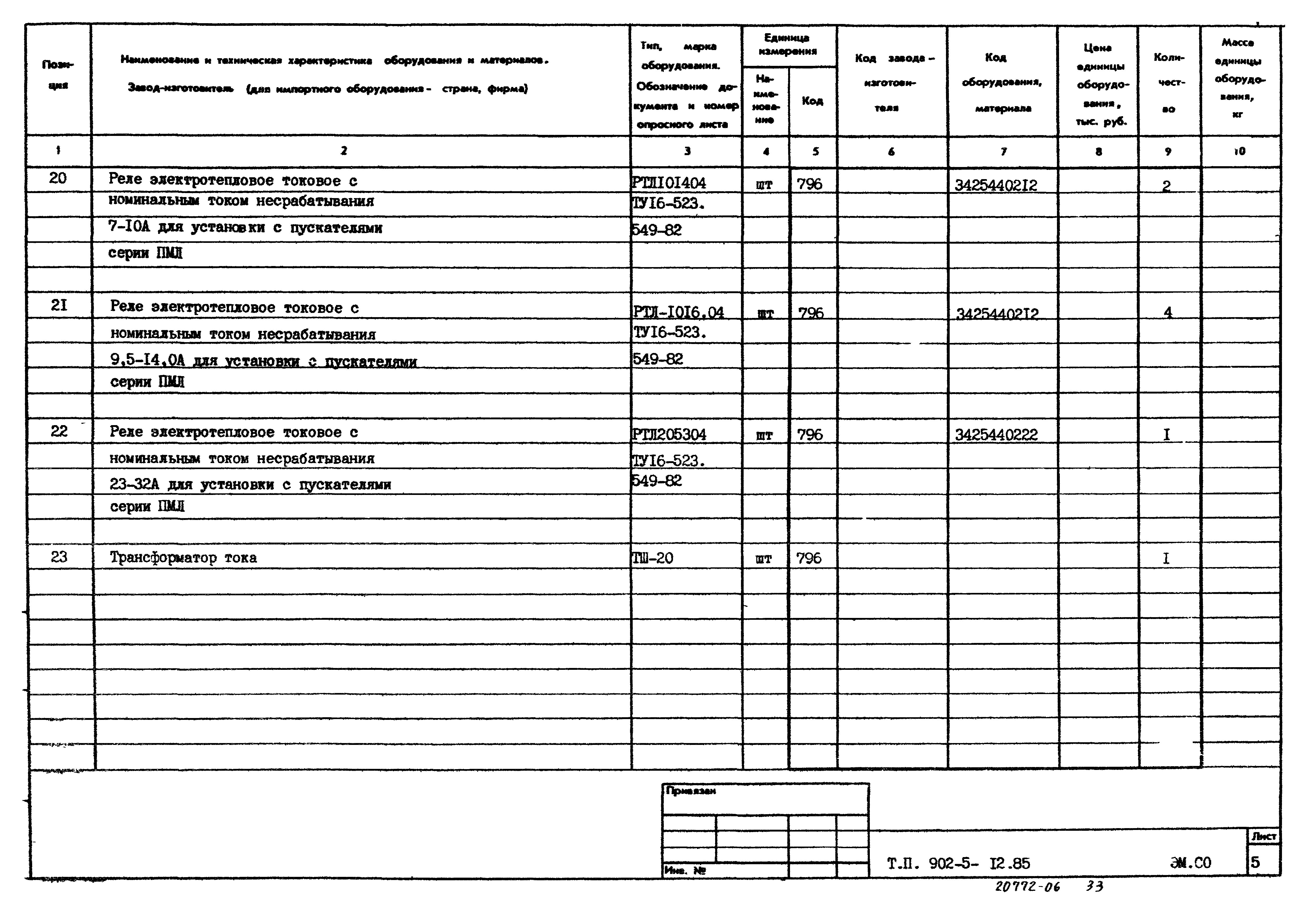 Типовой проект 902-5-12.85