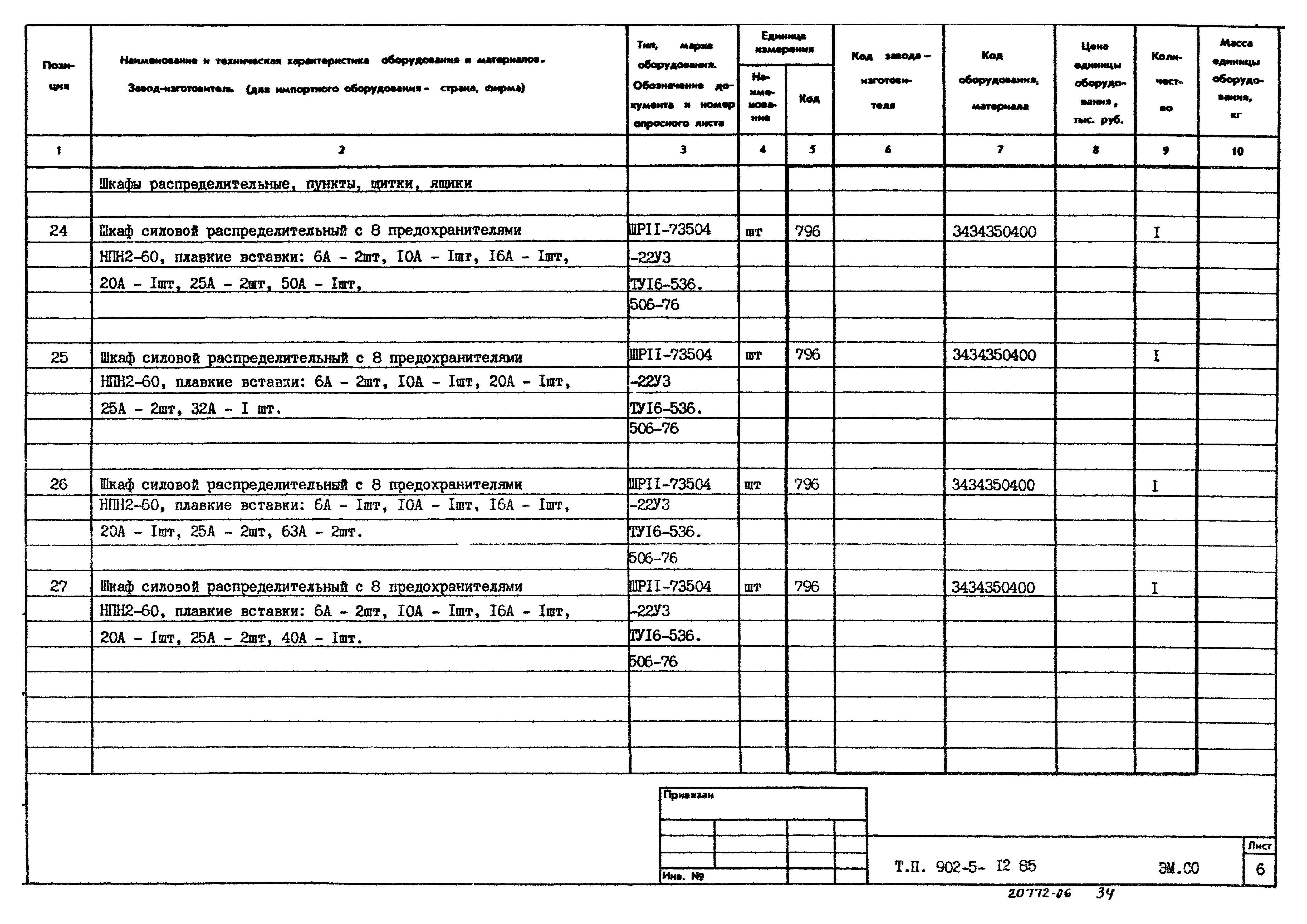 Типовой проект 902-5-12.85