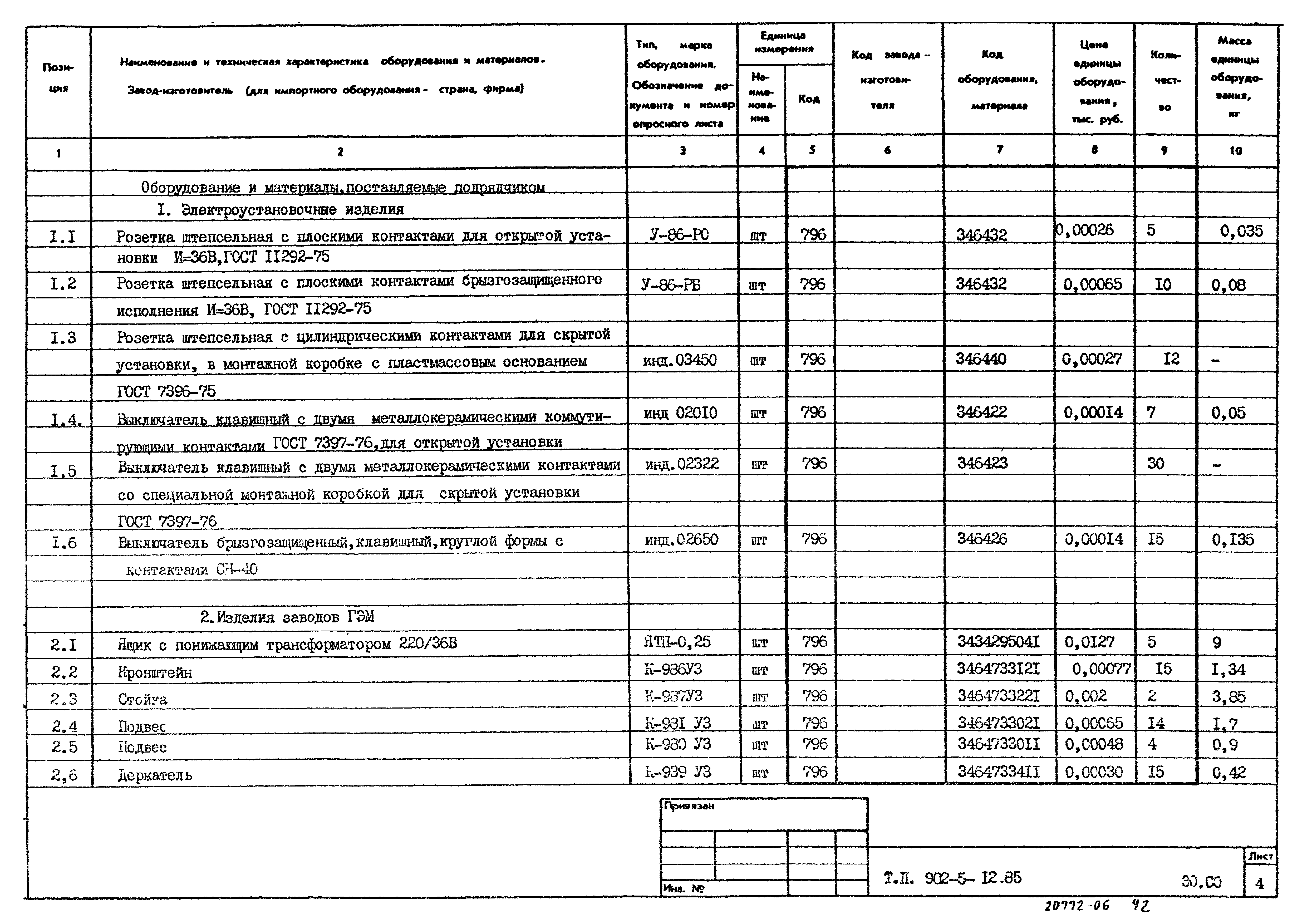 Типовой проект 902-5-12.85