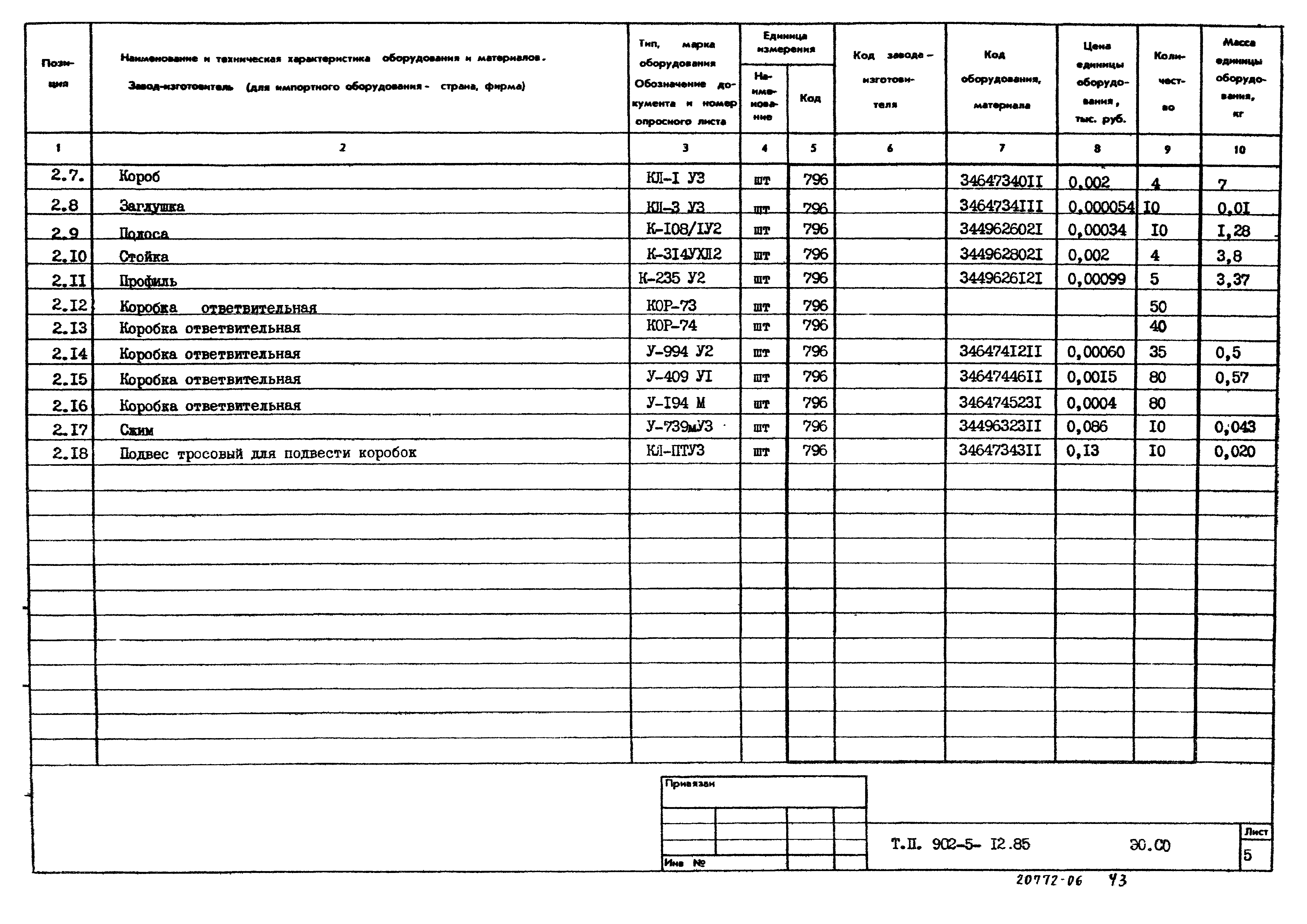 Типовой проект 902-5-12.85