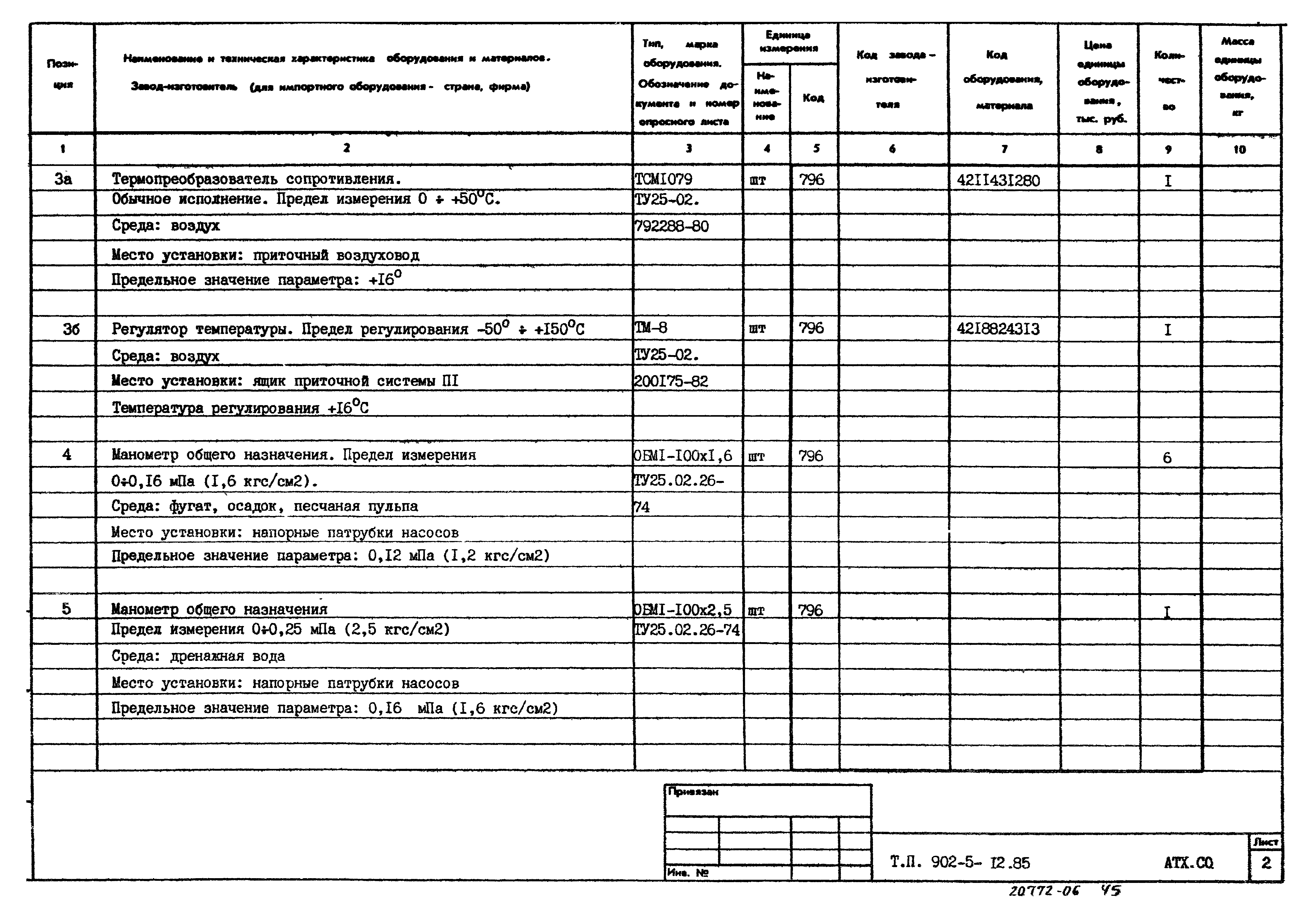 Типовой проект 902-5-12.85