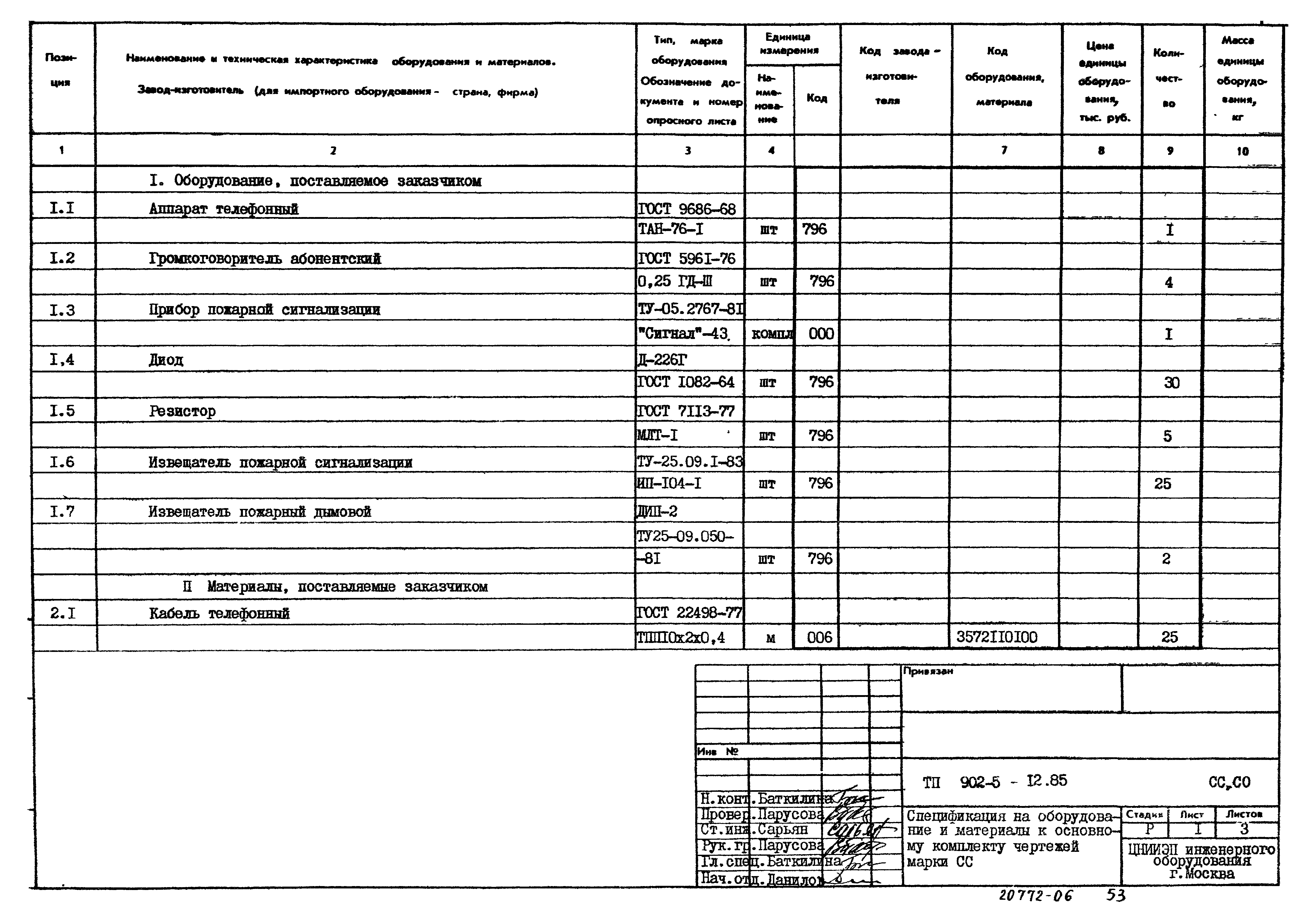 Типовой проект 902-5-12.85