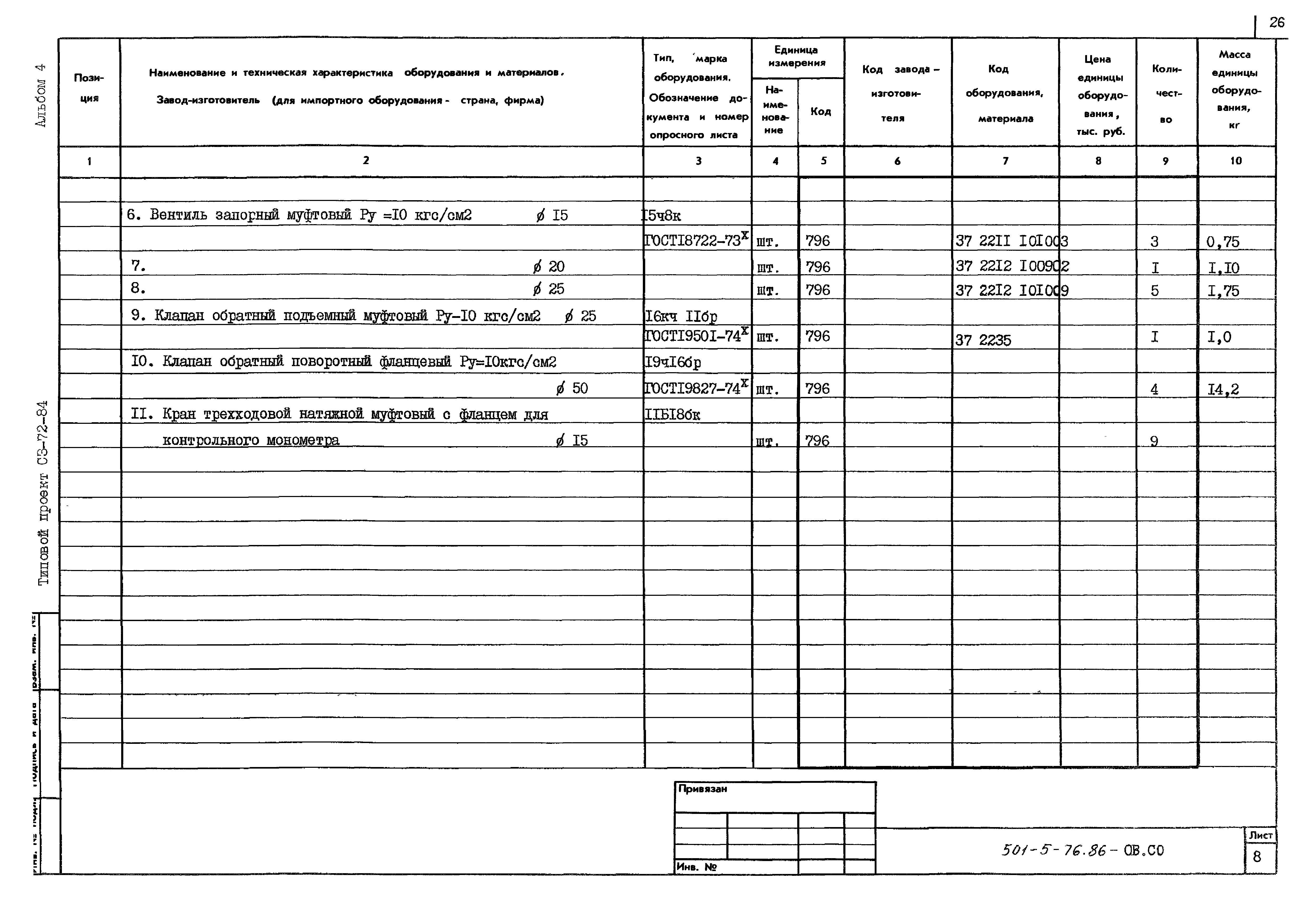 Типовой проект 501-5-76.86