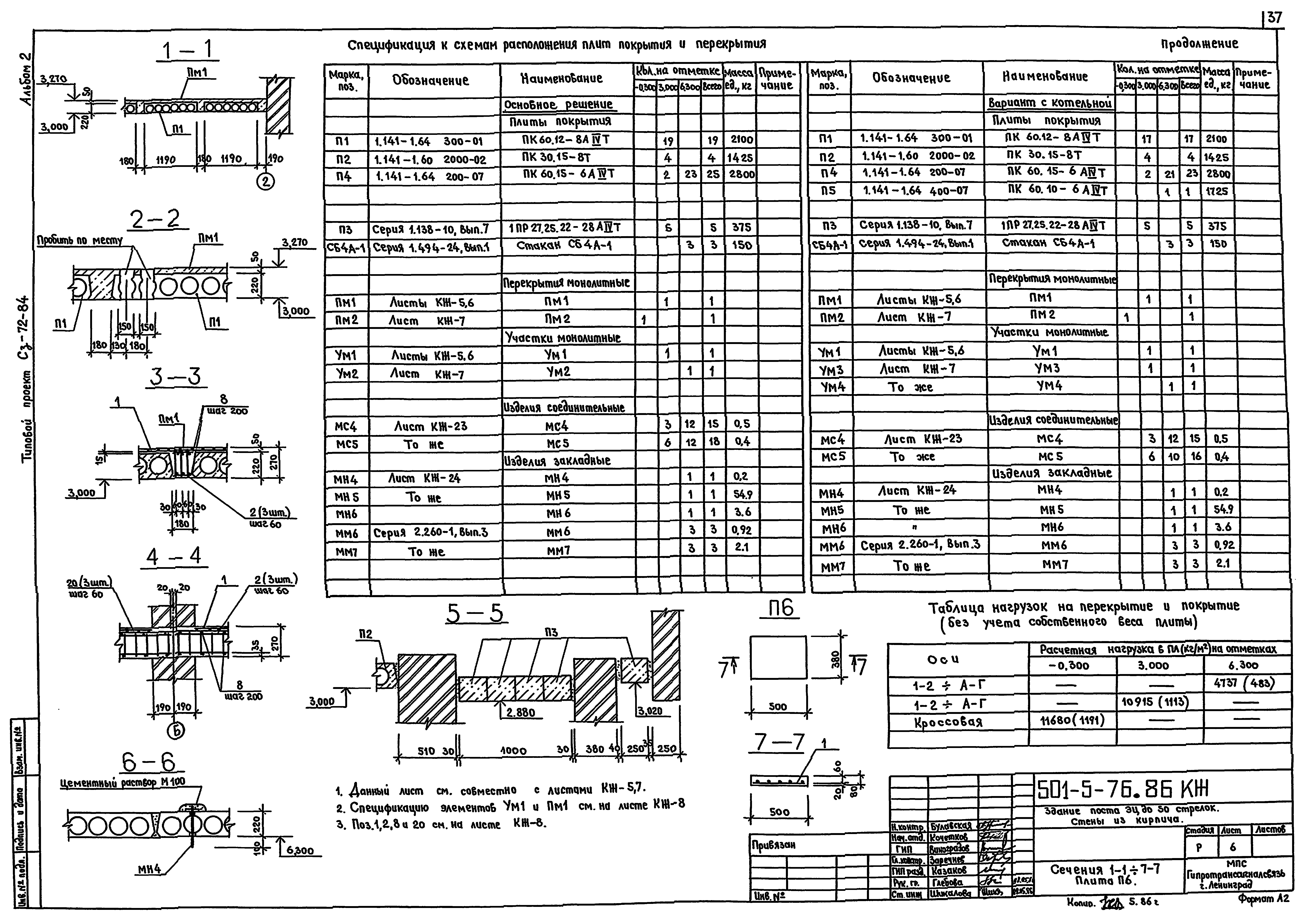 Типовой проект 501-5-76.86