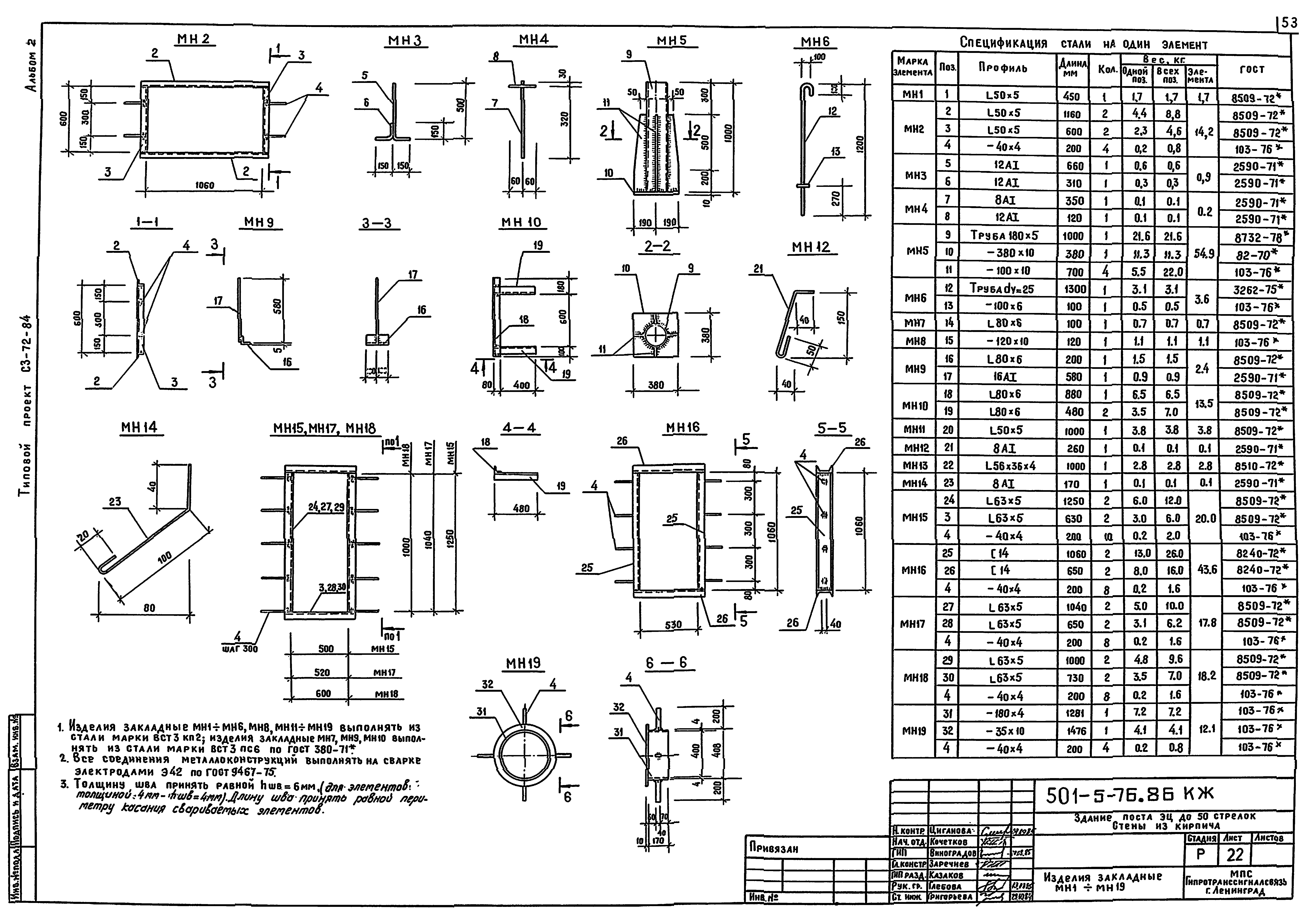 Типовой проект 501-5-76.86