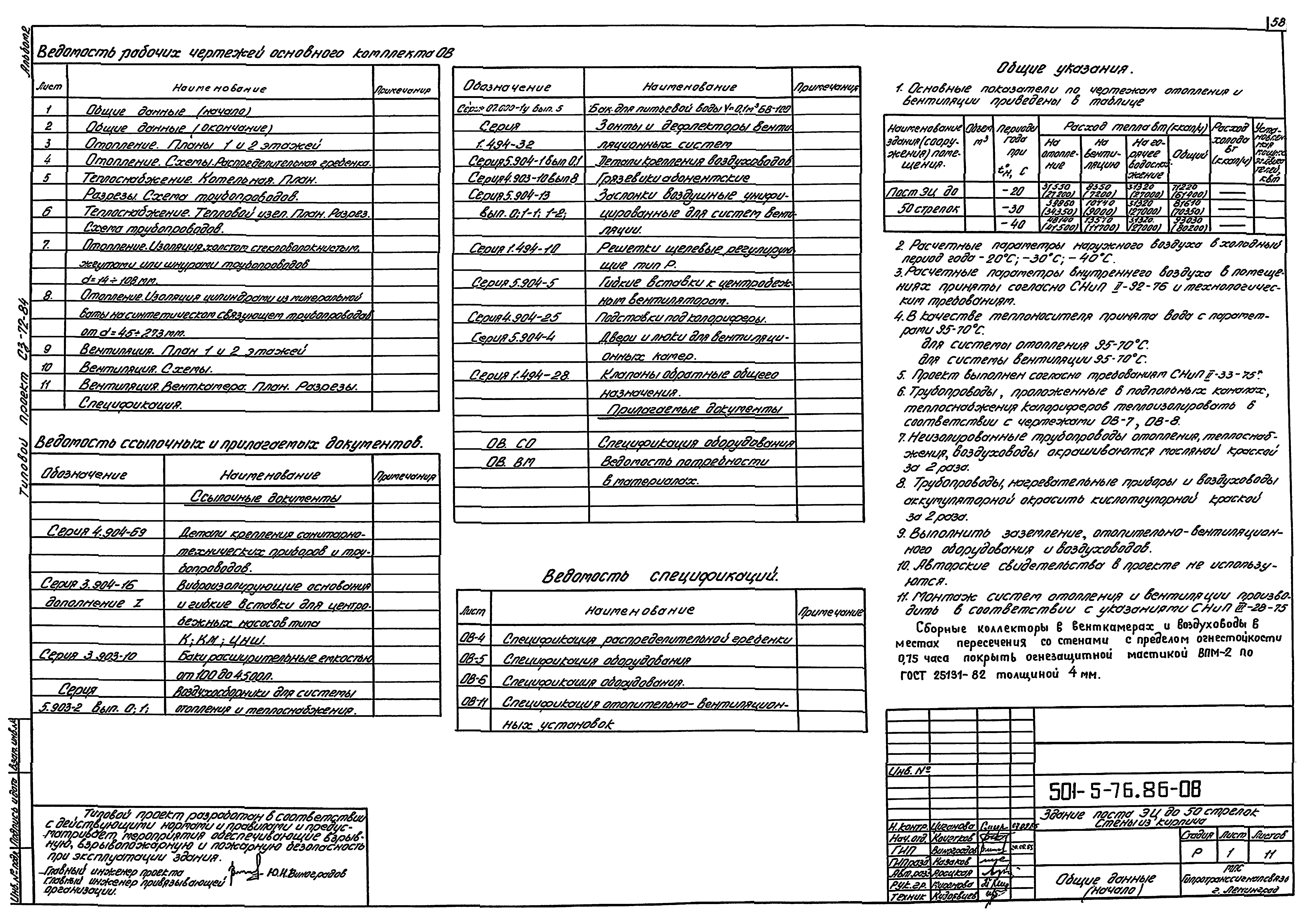 Типовой проект 501-5-76.86