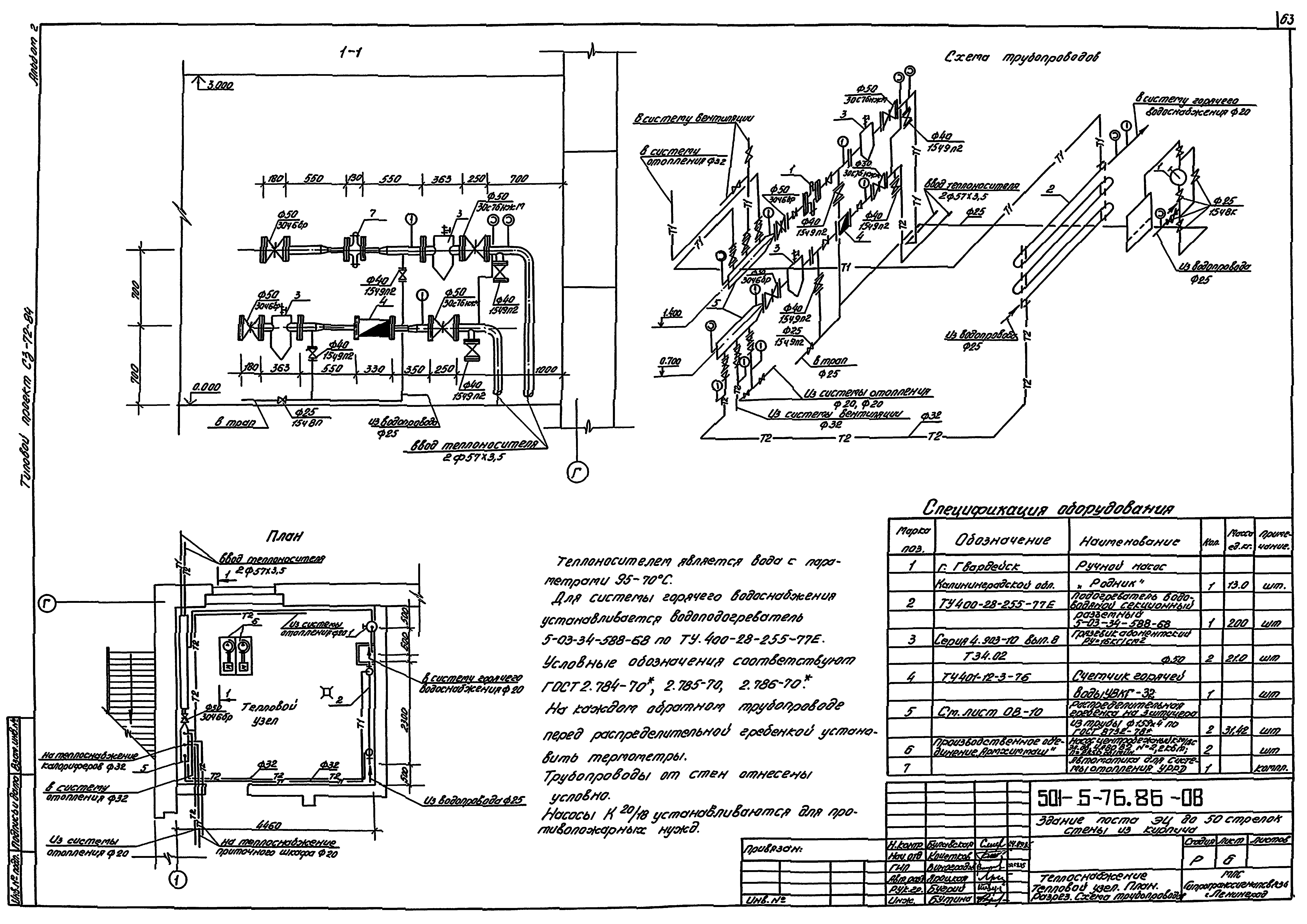 Типовой проект 501-5-76.86