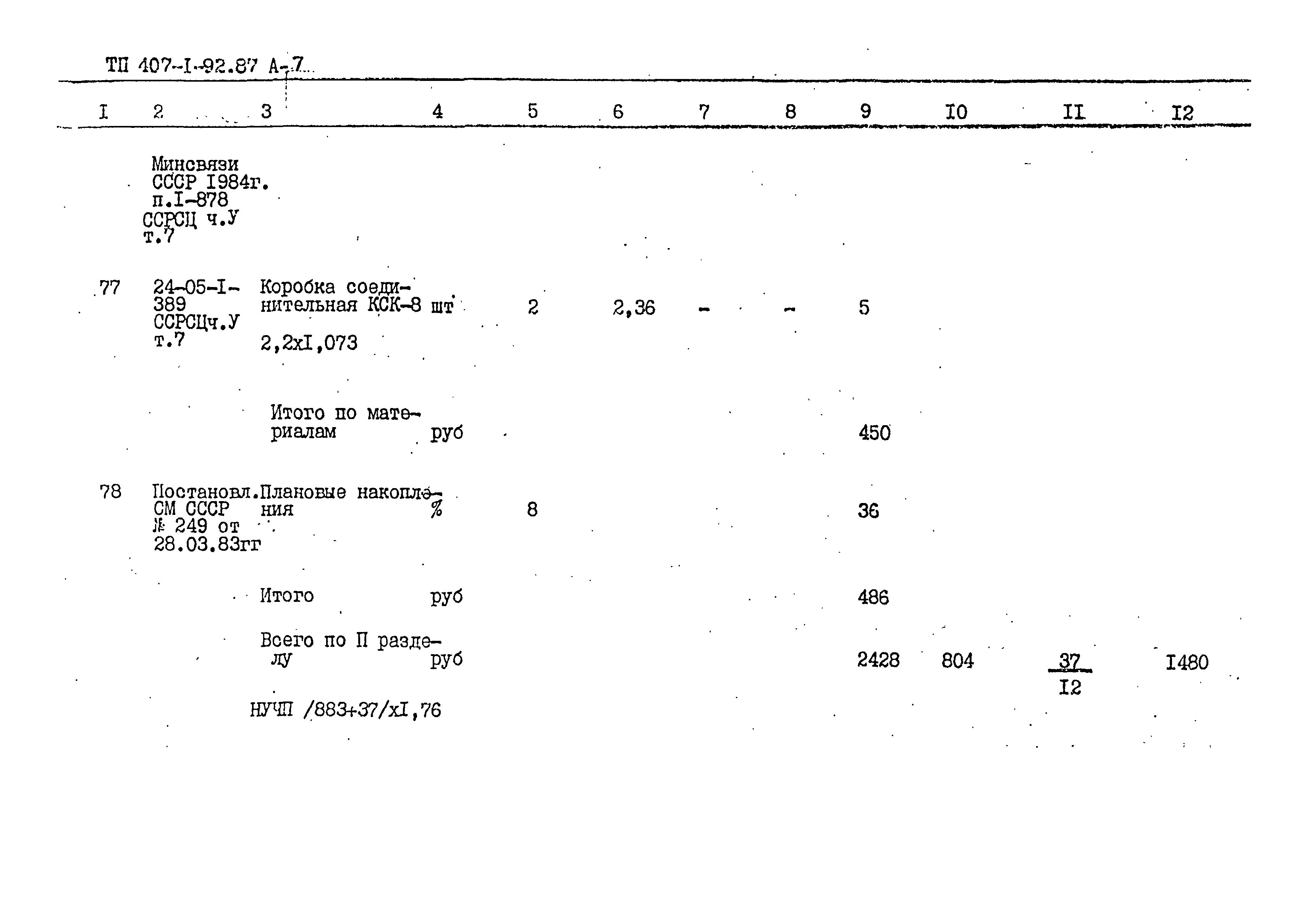 Типовой проект 407-1-92.87
