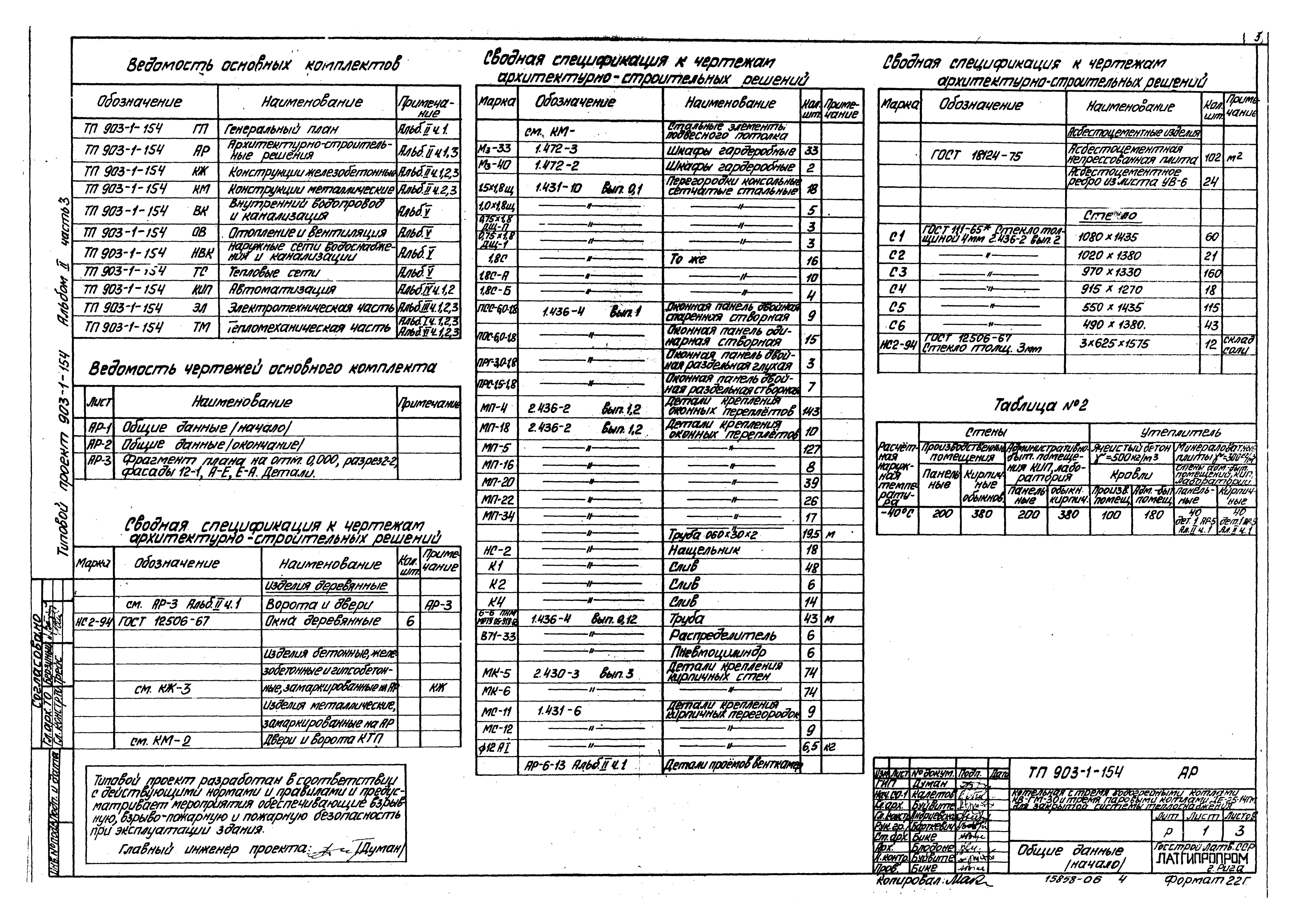 Типовой проект 903-1-154