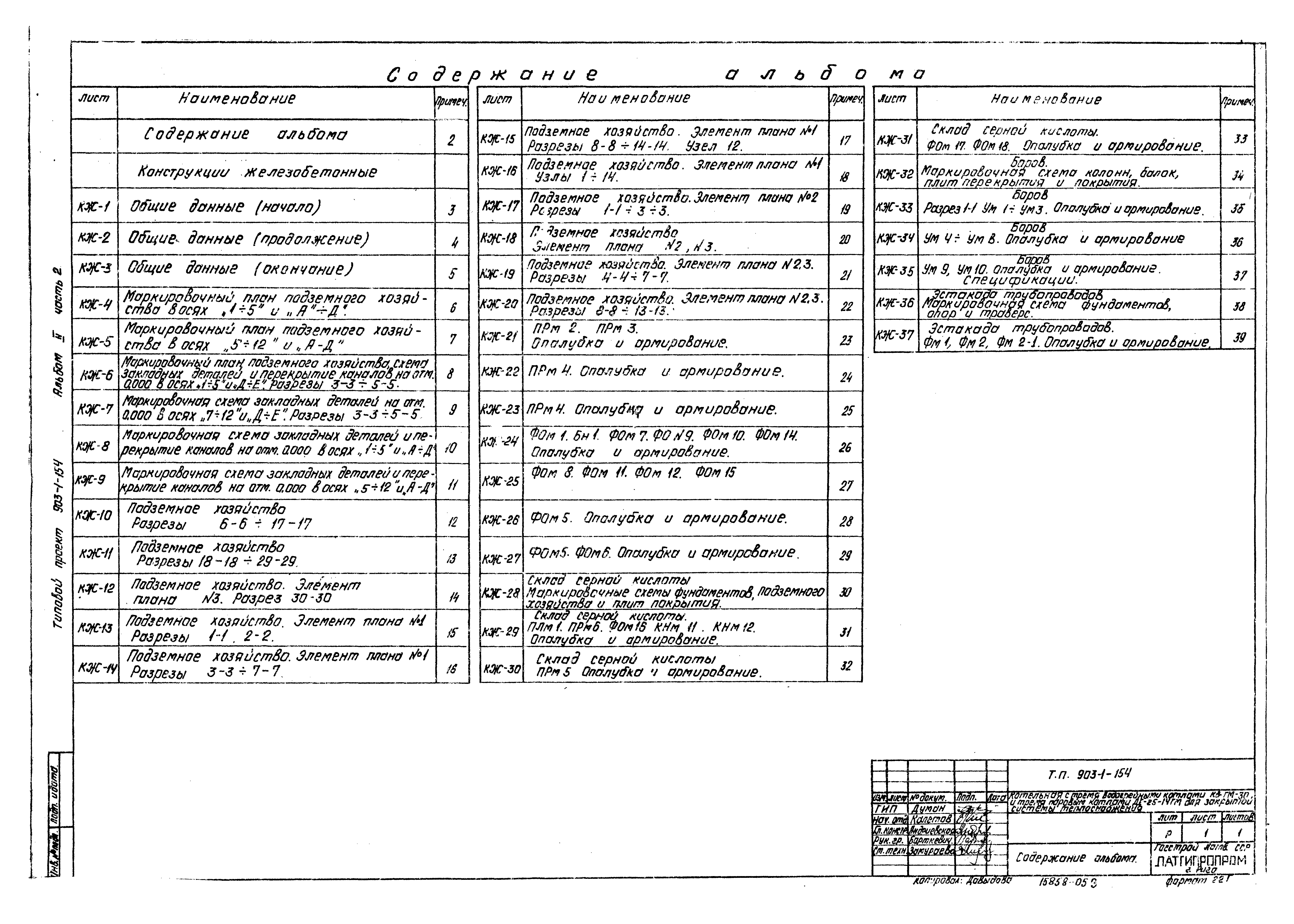 Типовой проект 903-1-154