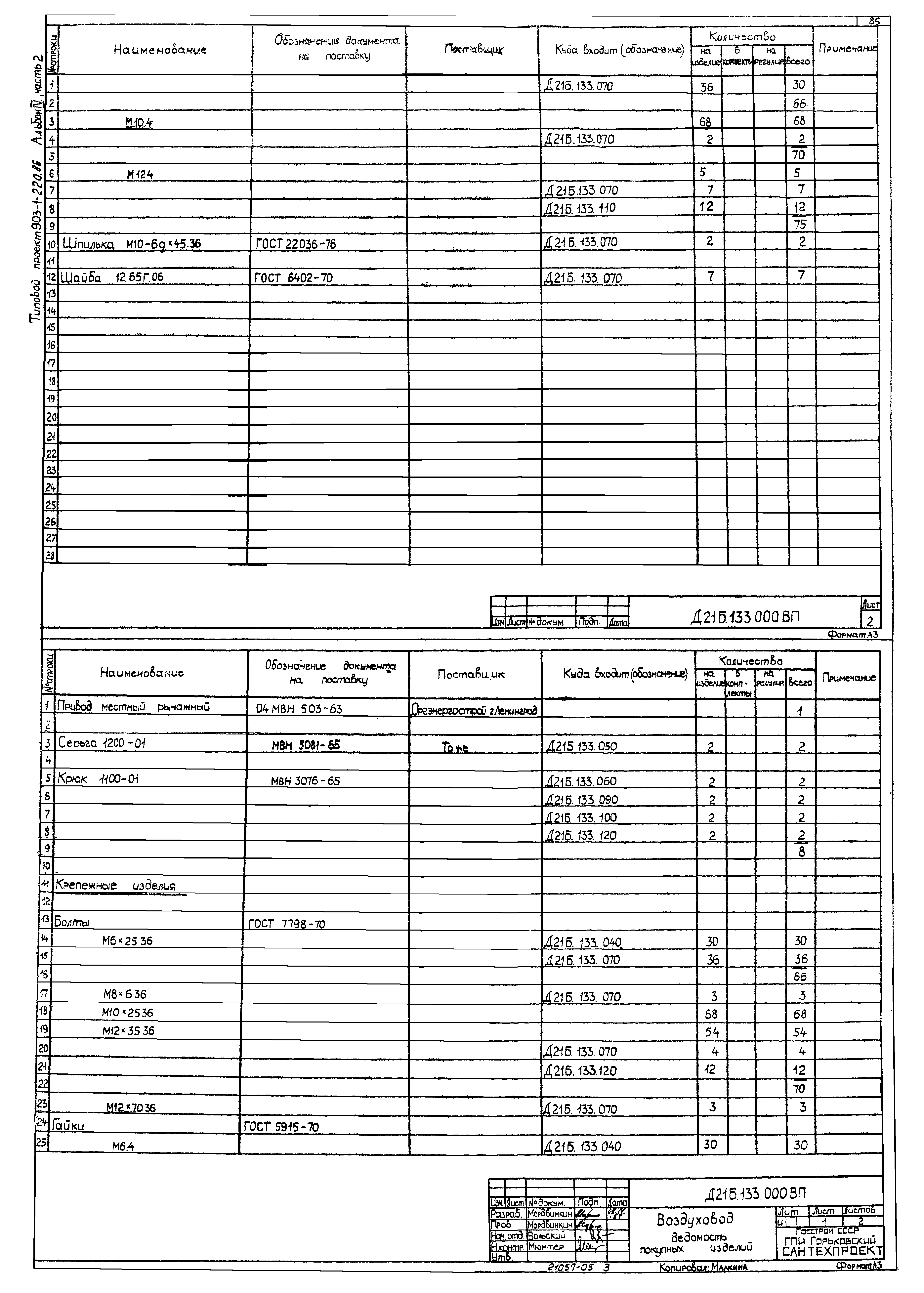 Типовой проект 903-1-220.86