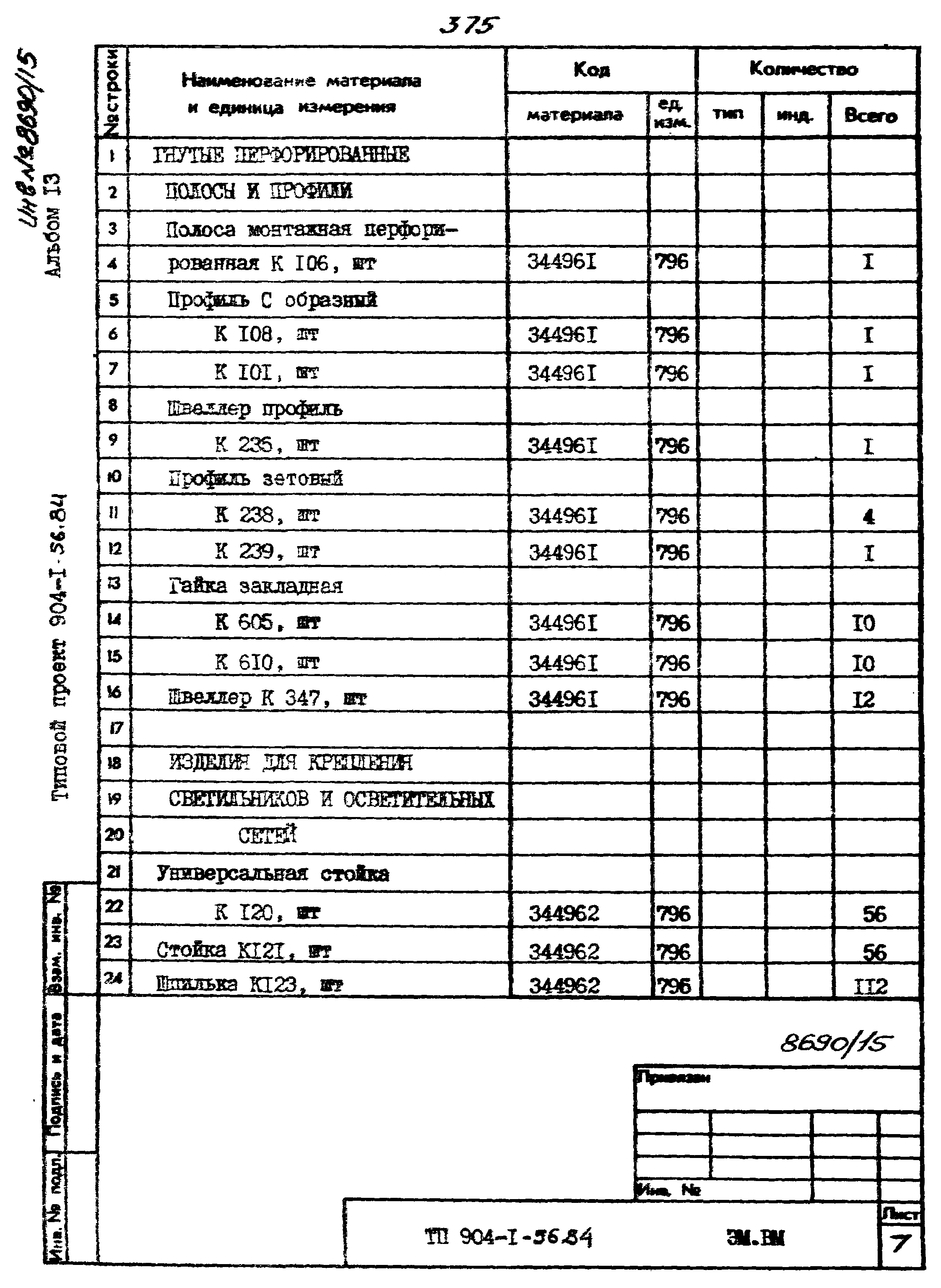 Типовой проект 904-1-56.84