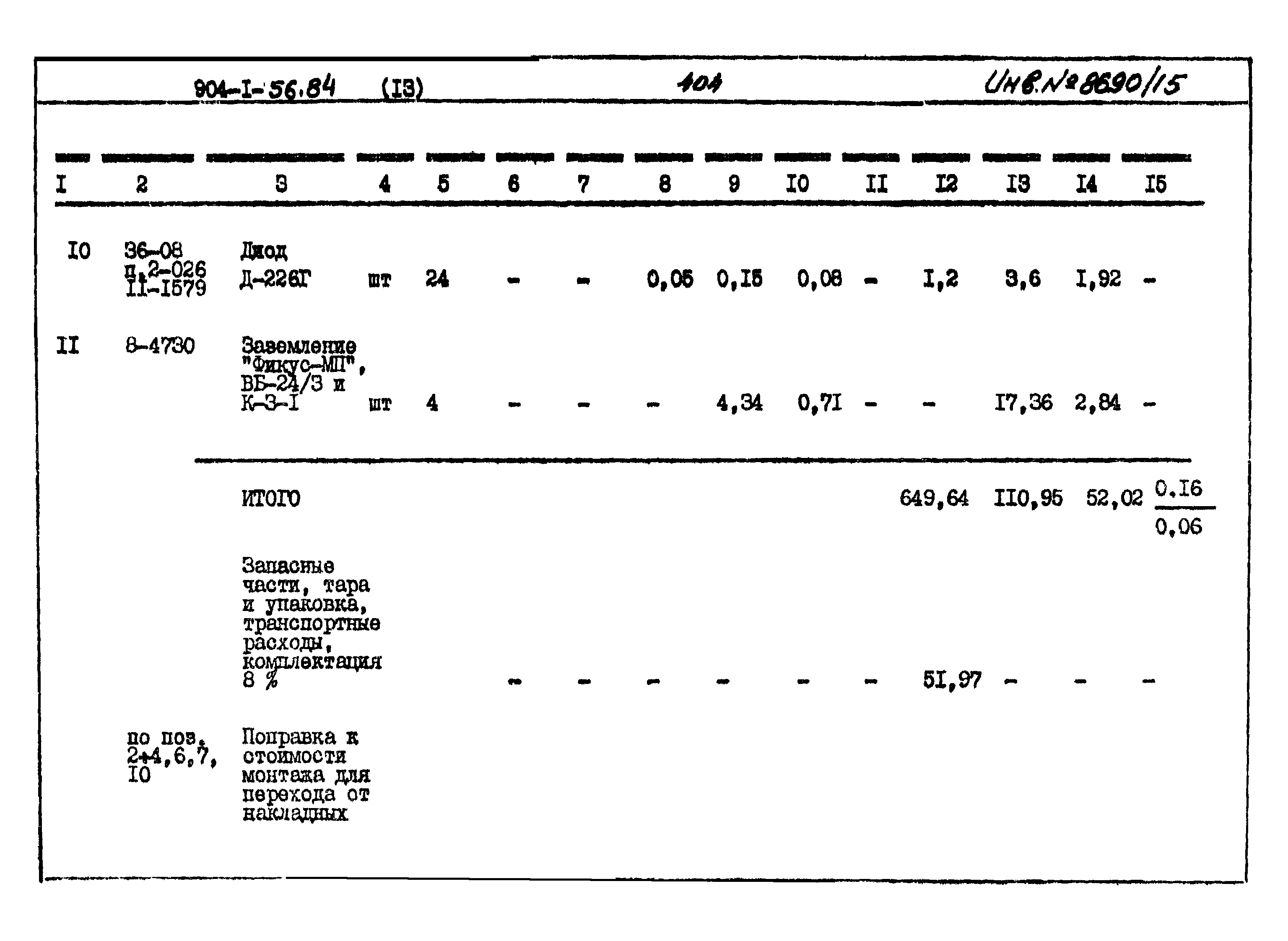 Типовой проект 904-1-56.84