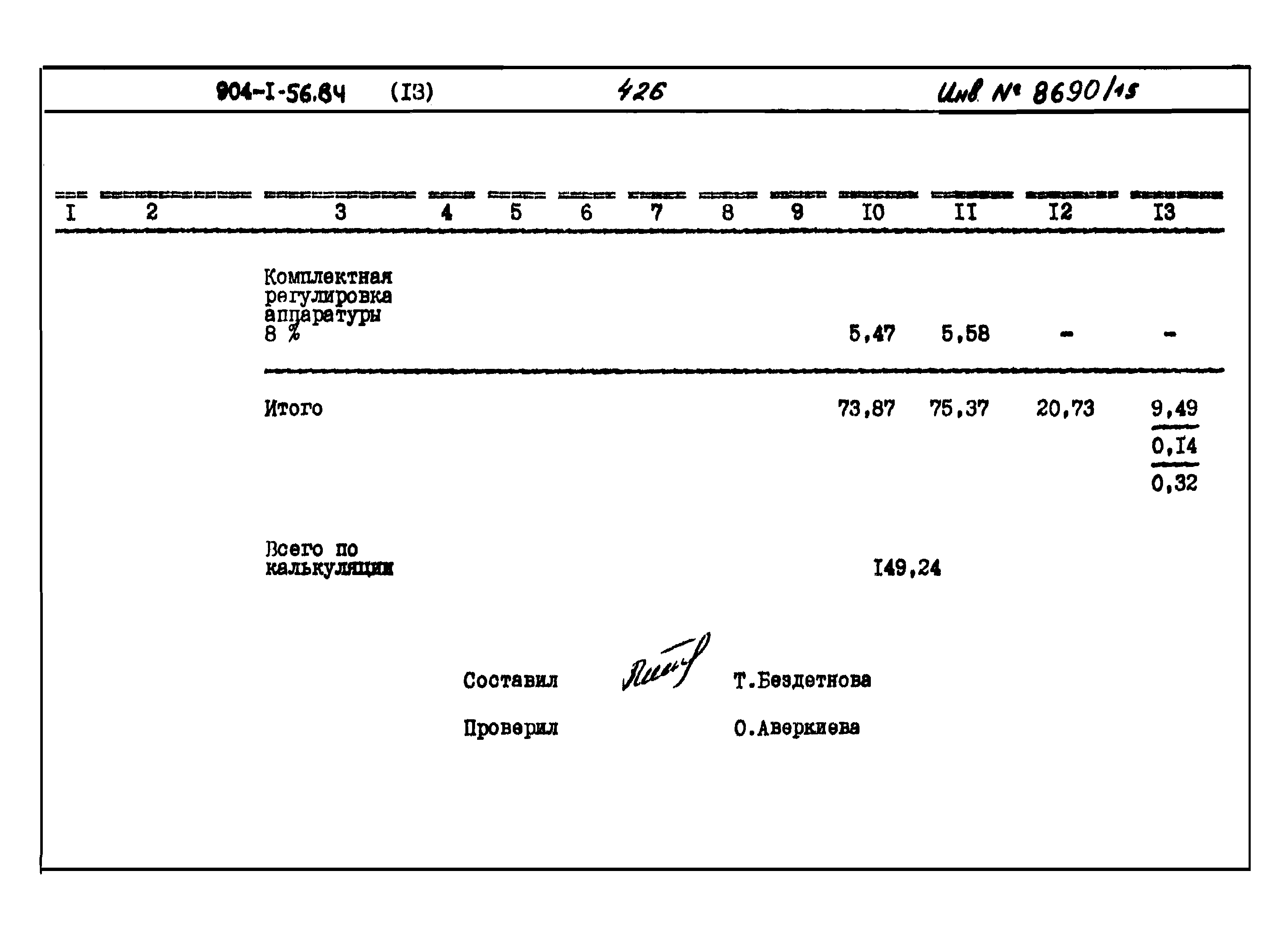 Типовой проект 904-1-56.84
