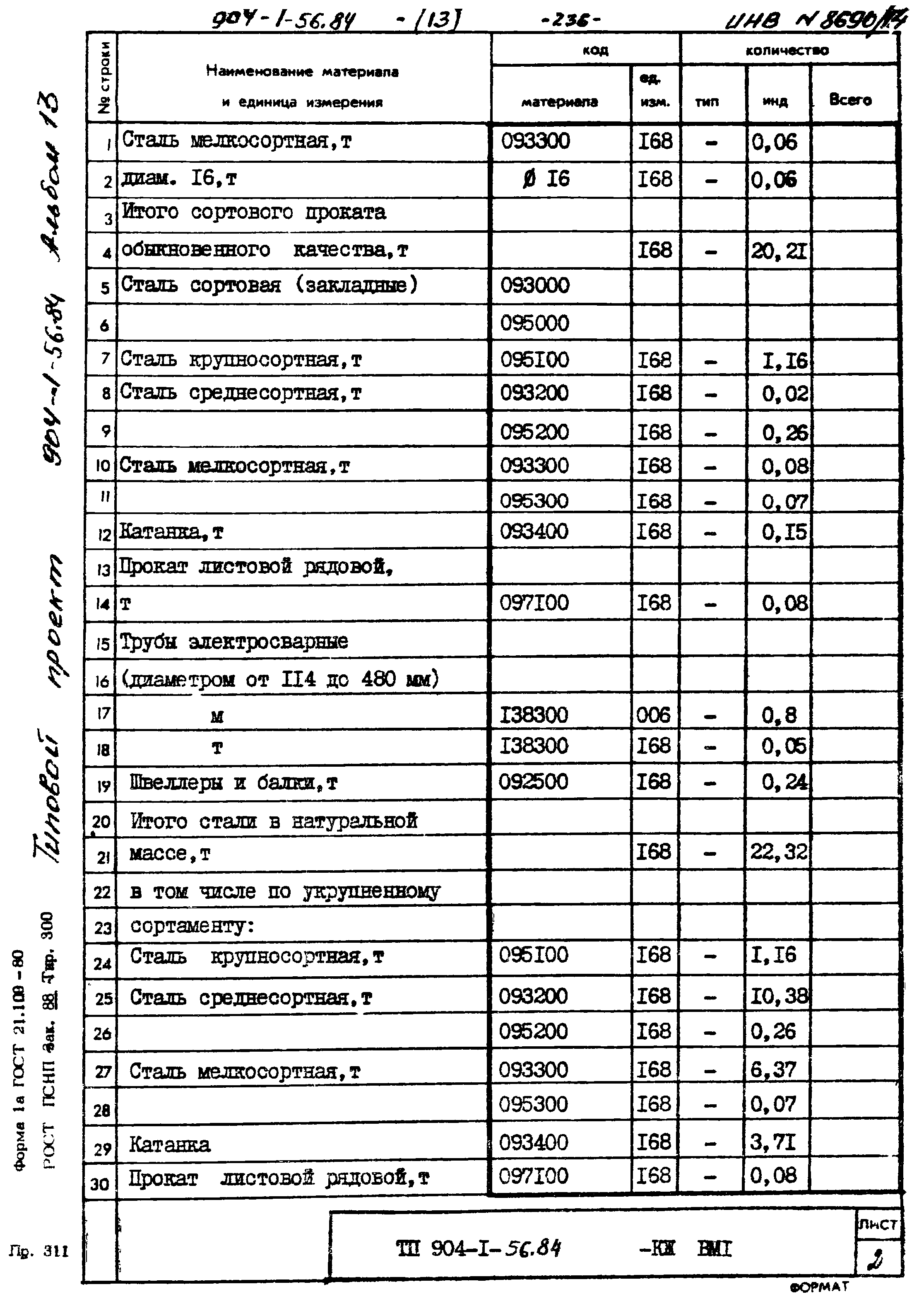 Типовой проект 904-1-56.84