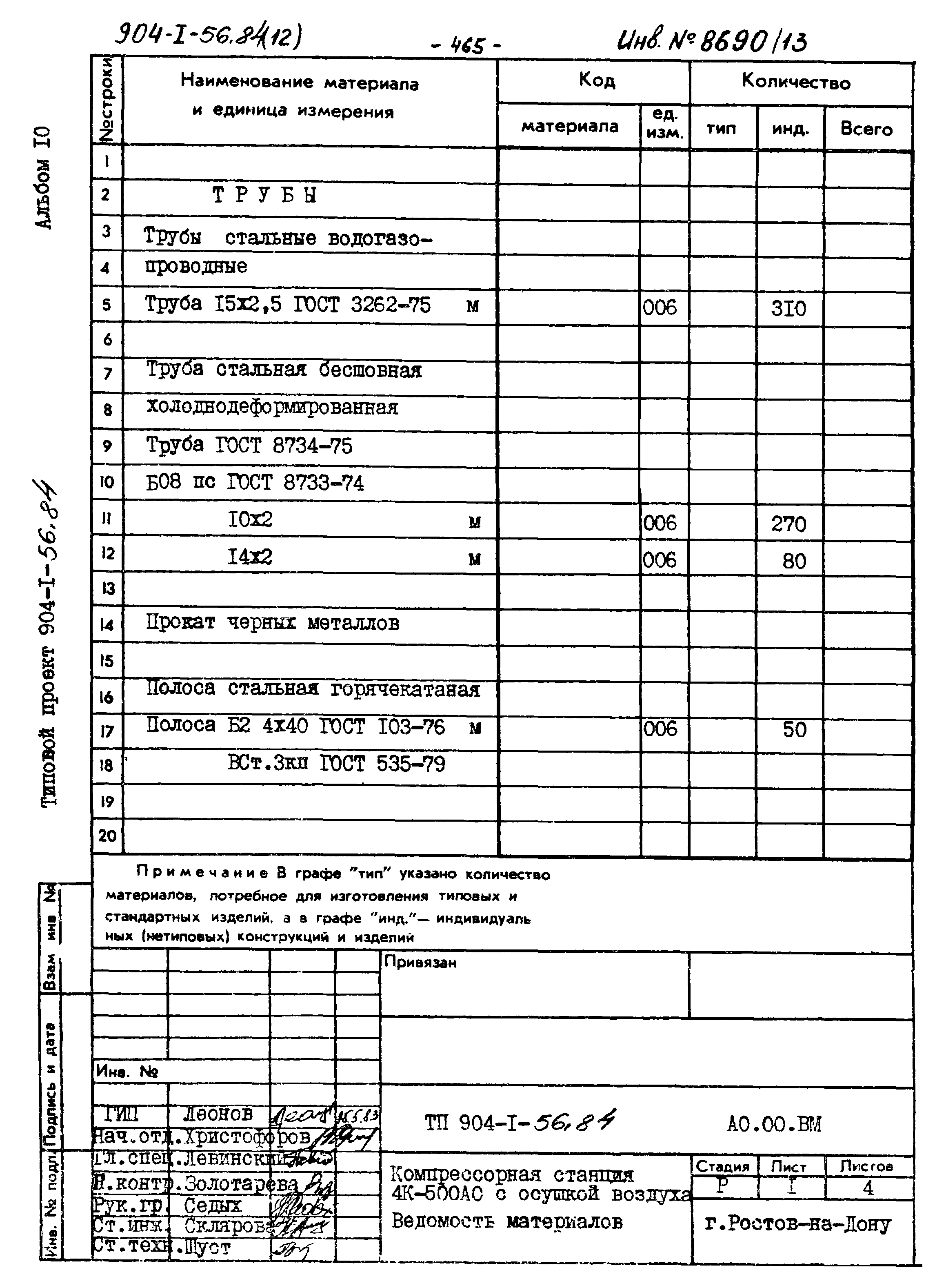 Типовой проект 904-1-56.84