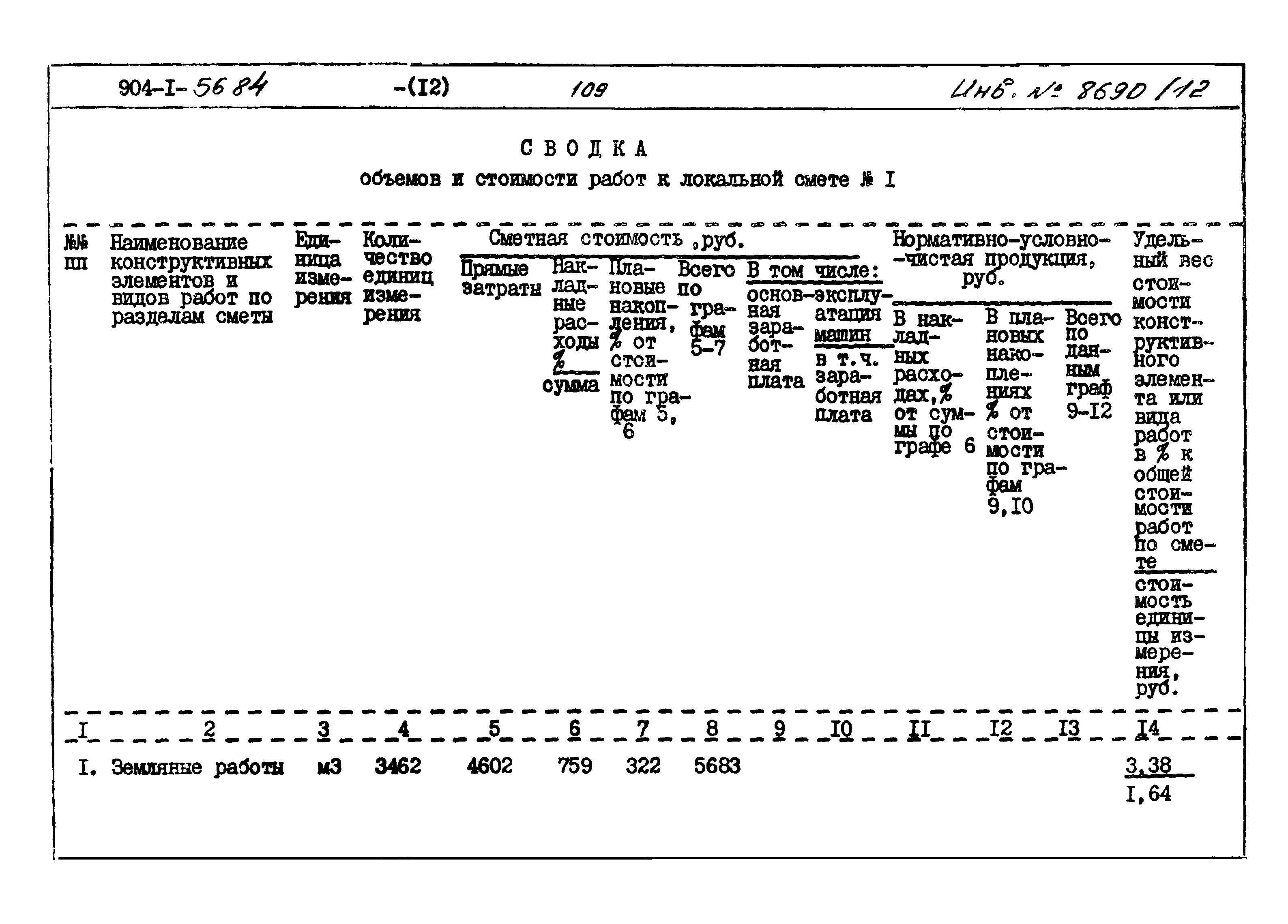 Типовой проект 904-1-56.84
