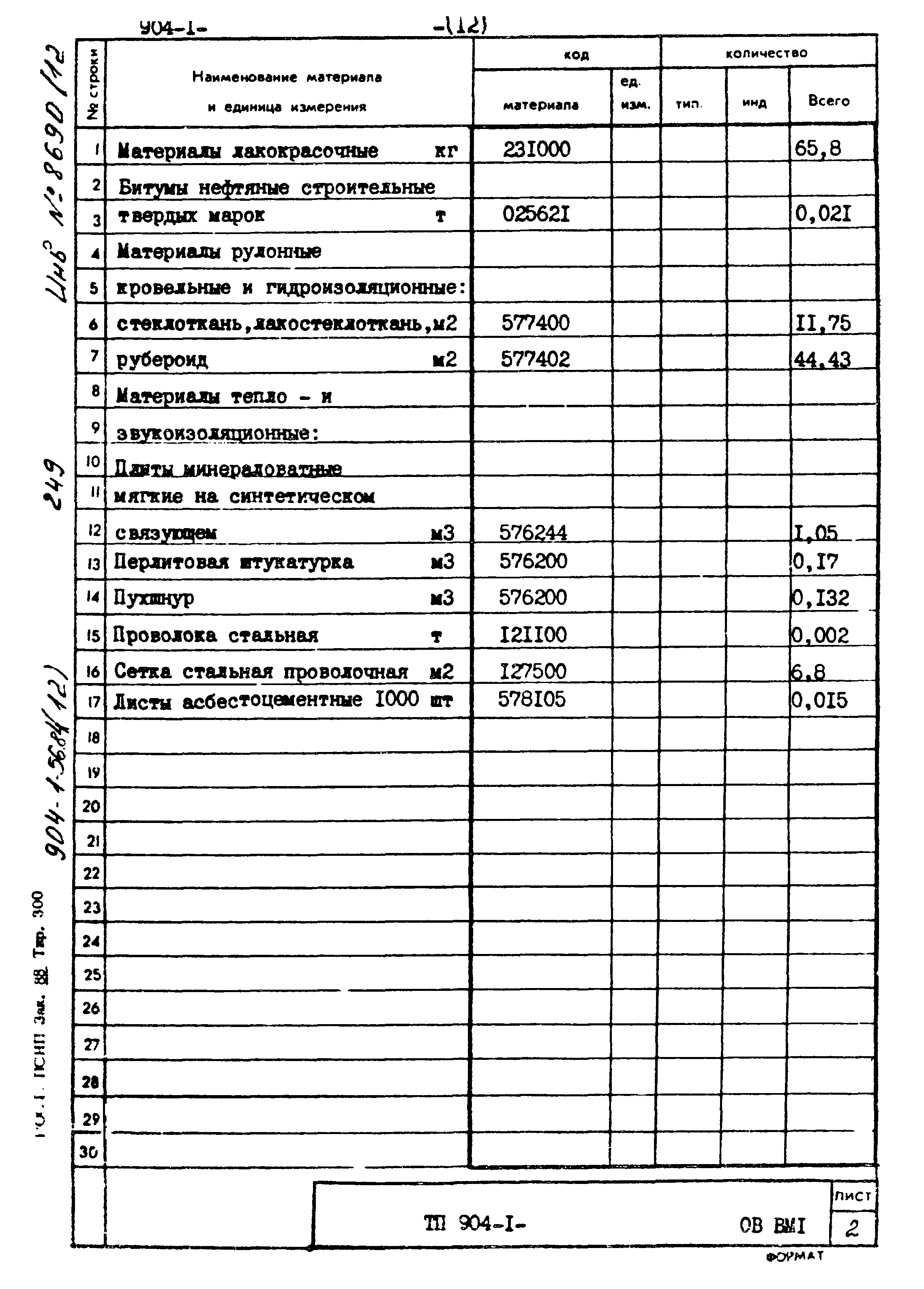 Типовой проект 904-1-56.84