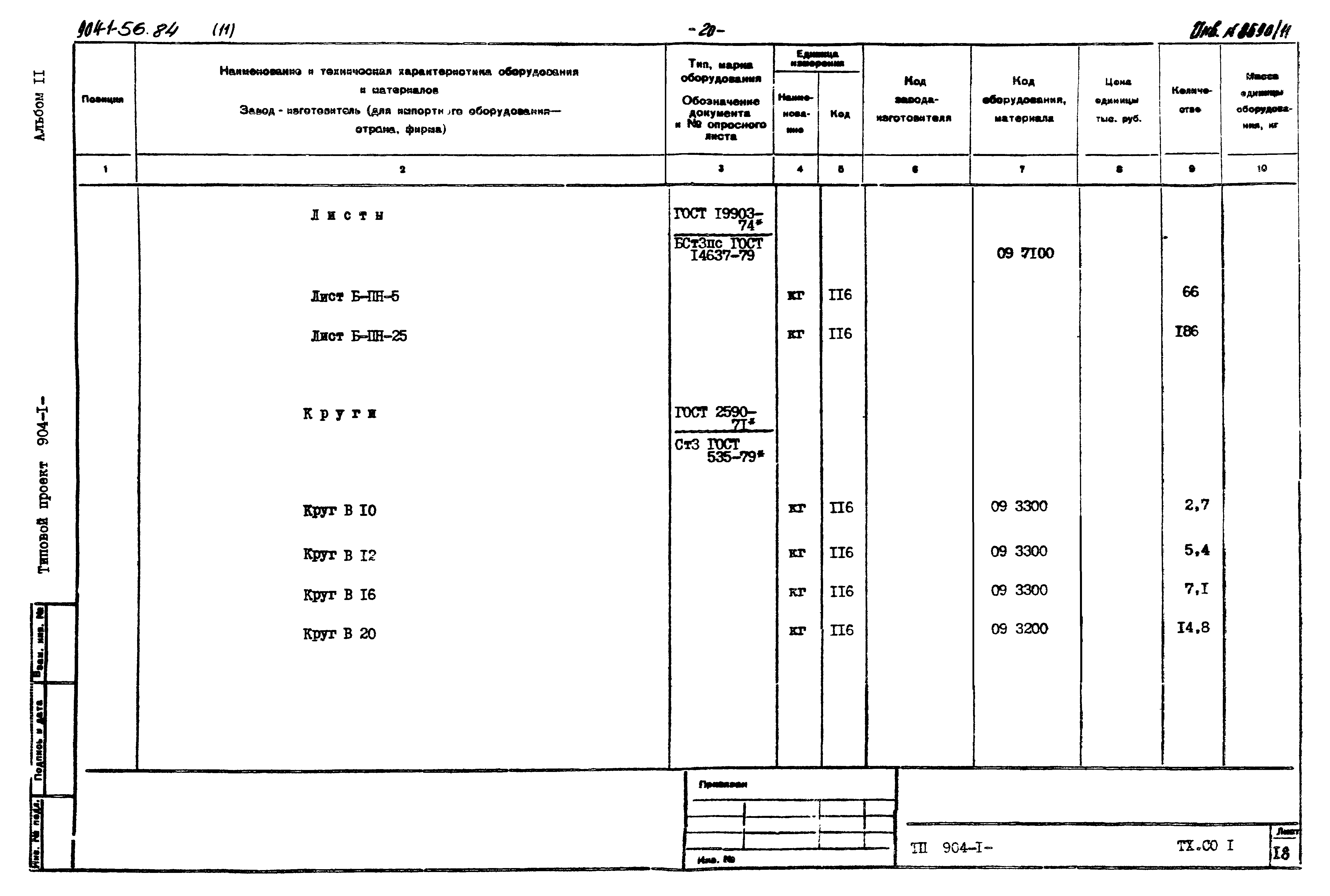 Типовой проект 904-1-56.84