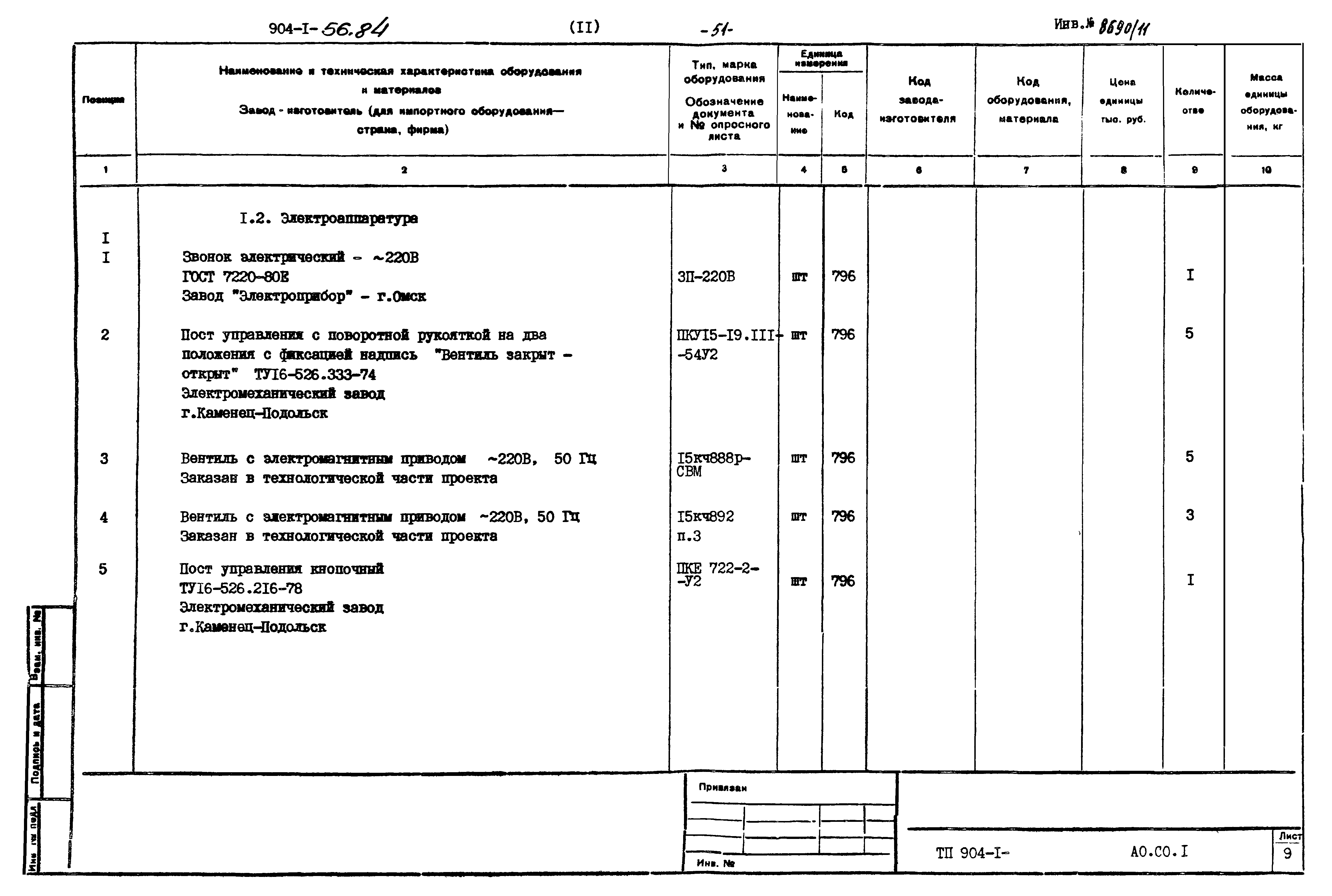 Типовой проект 904-1-56.84
