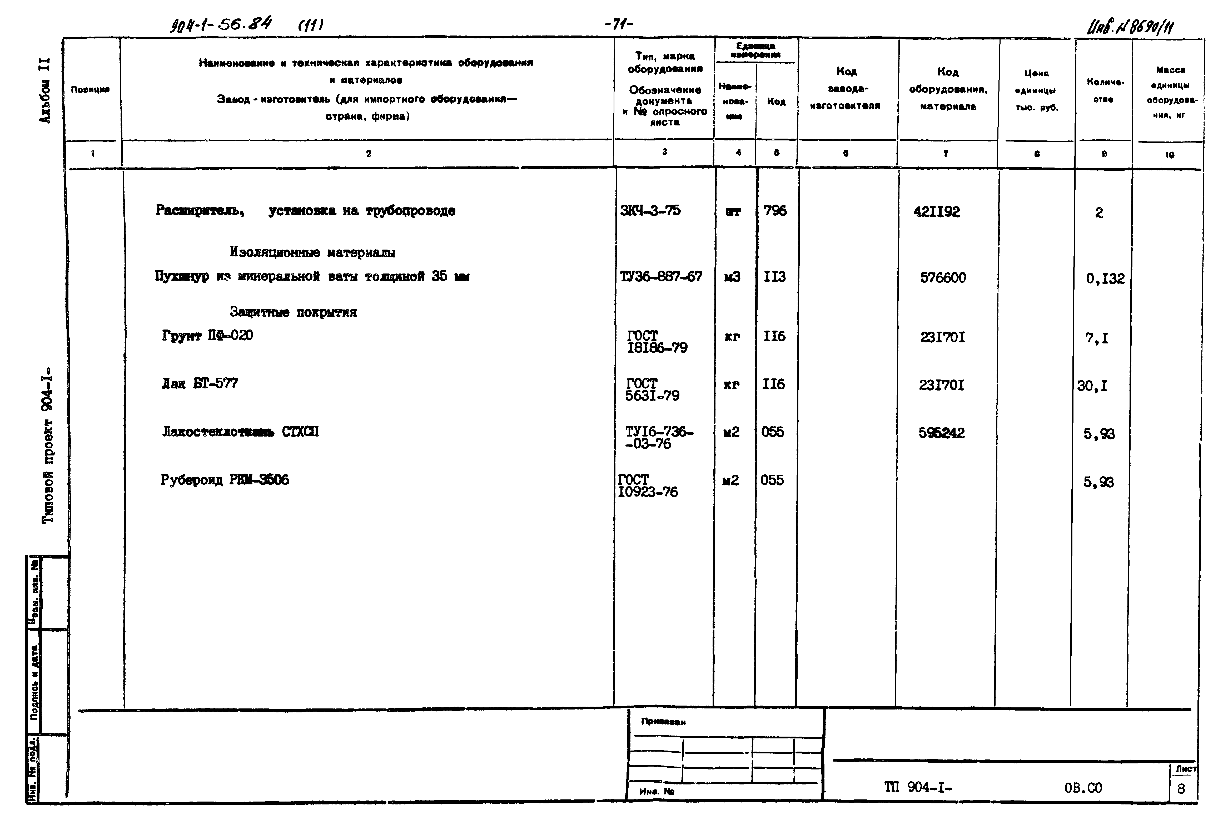 Типовой проект 904-1-56.84