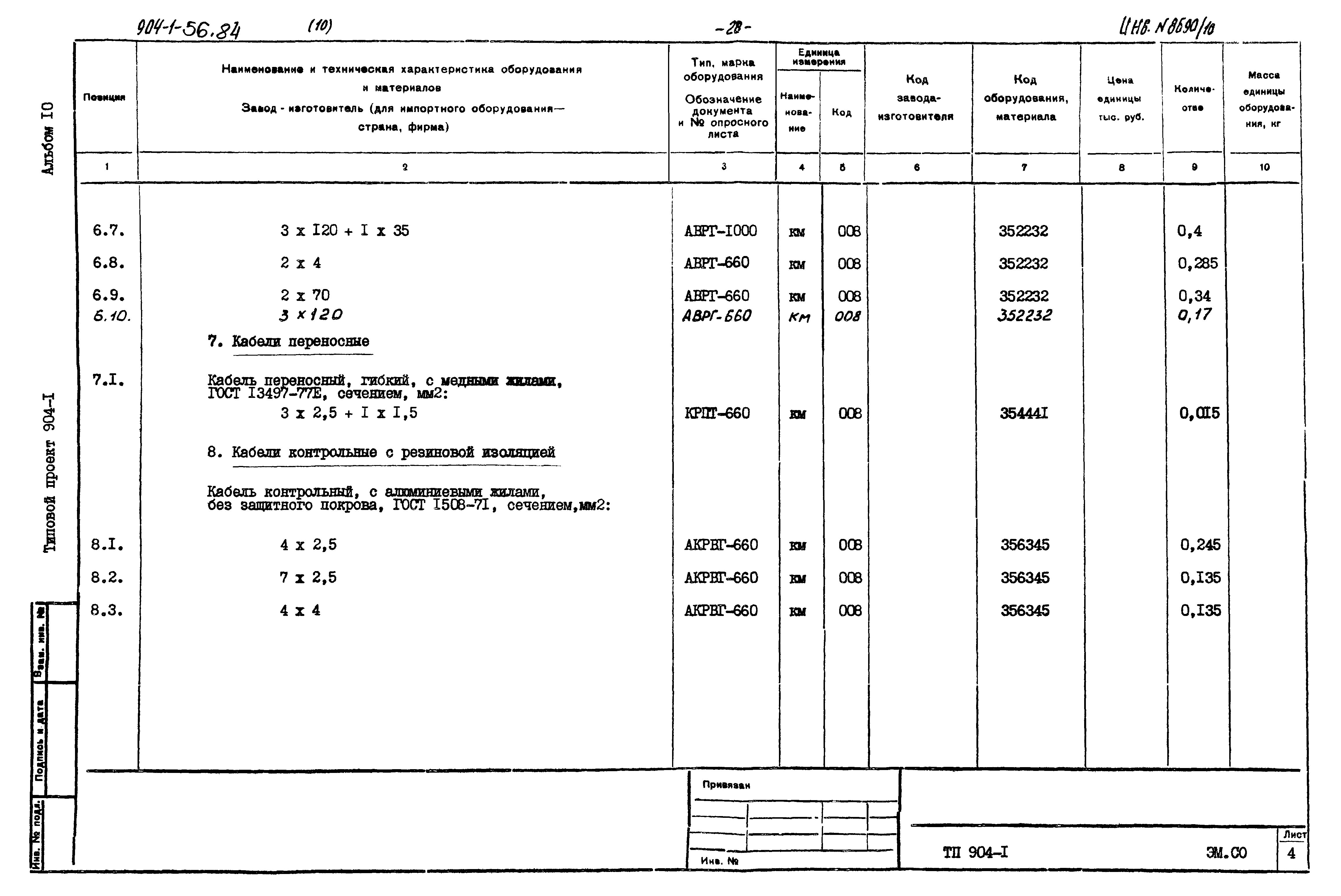 Типовой проект 904-1-56.84
