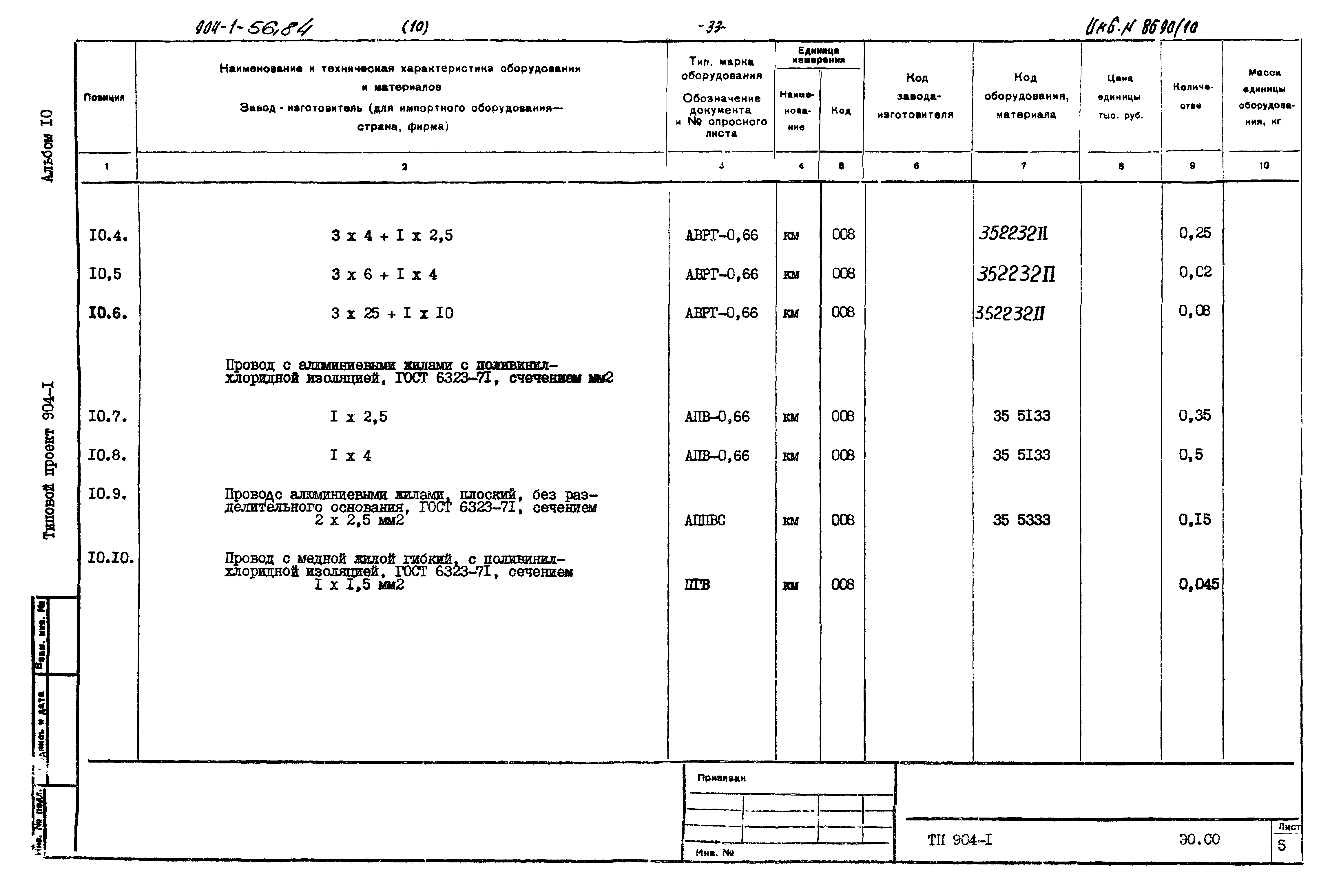 Типовой проект 904-1-56.84