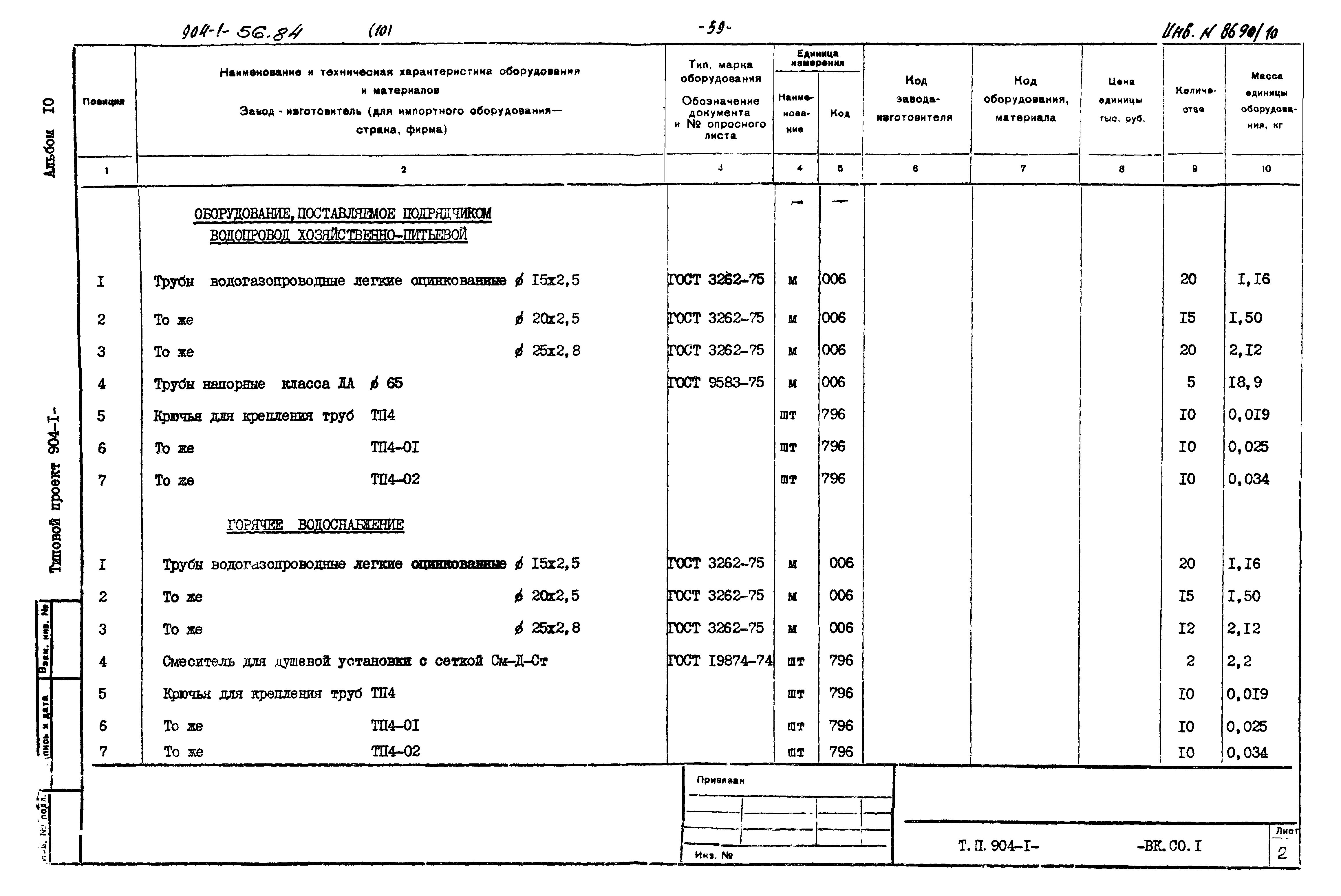 Типовой проект 904-1-56.84