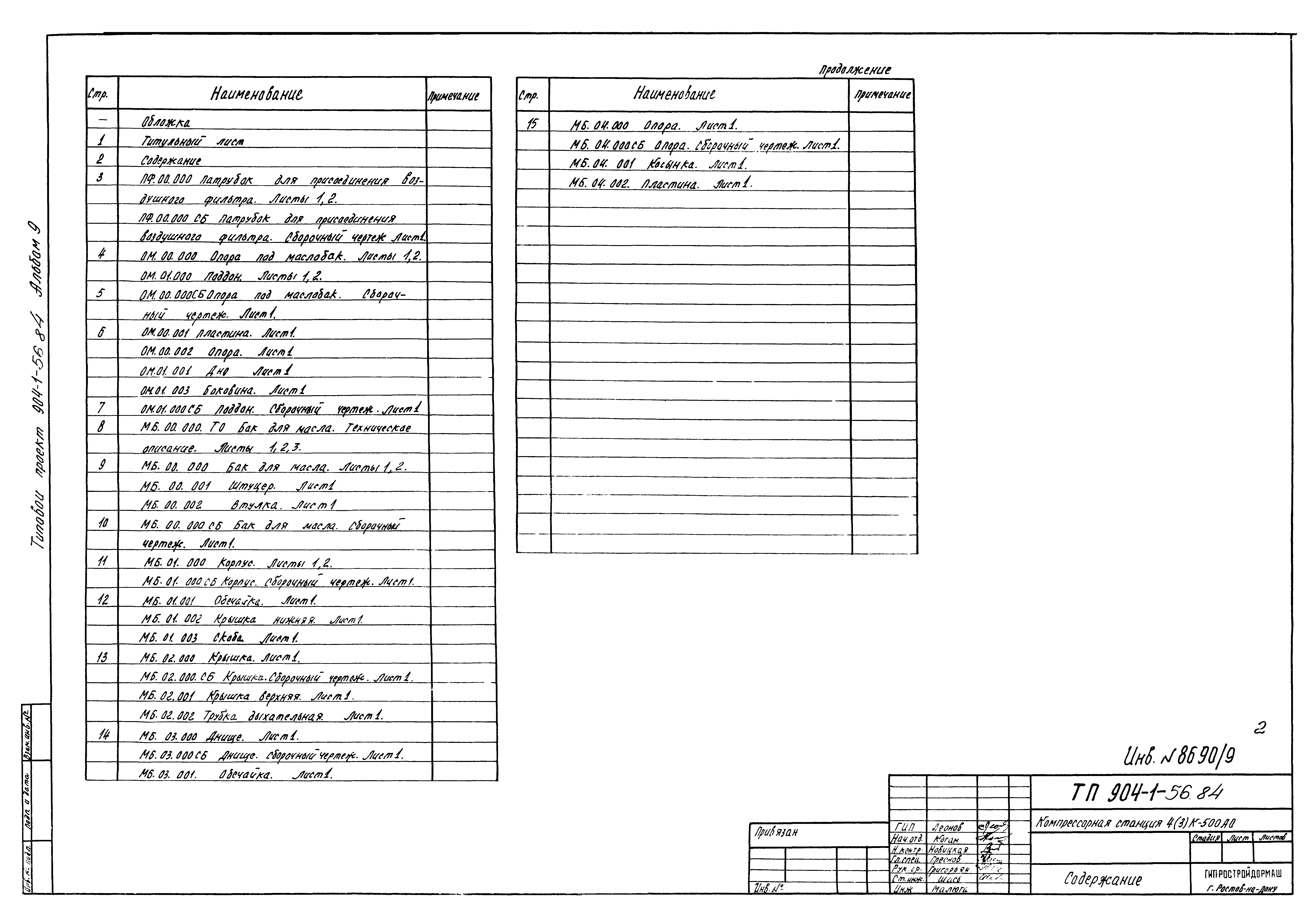 Типовой проект 904-1-56.84