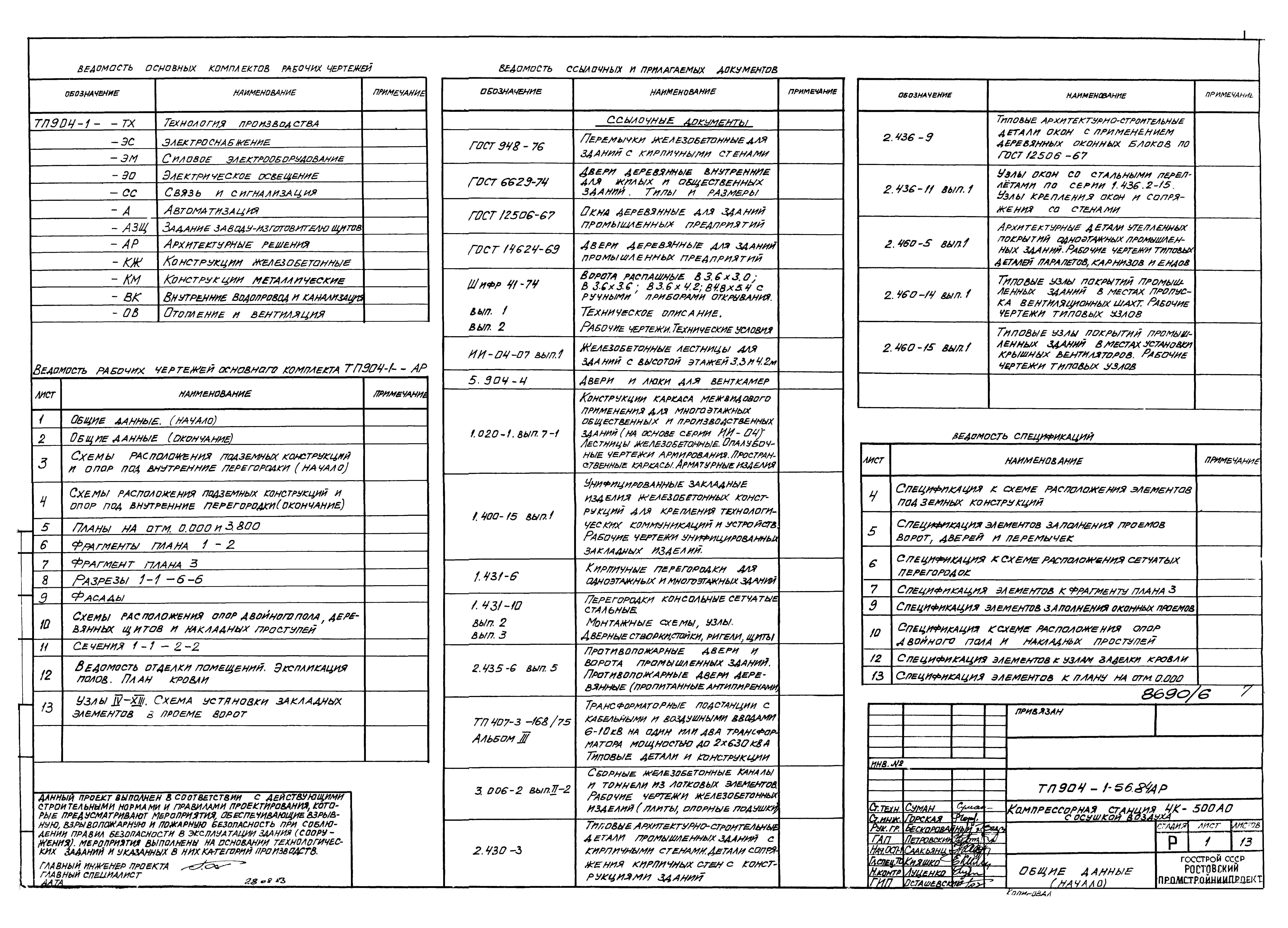 Типовой проект 904-1-56.84